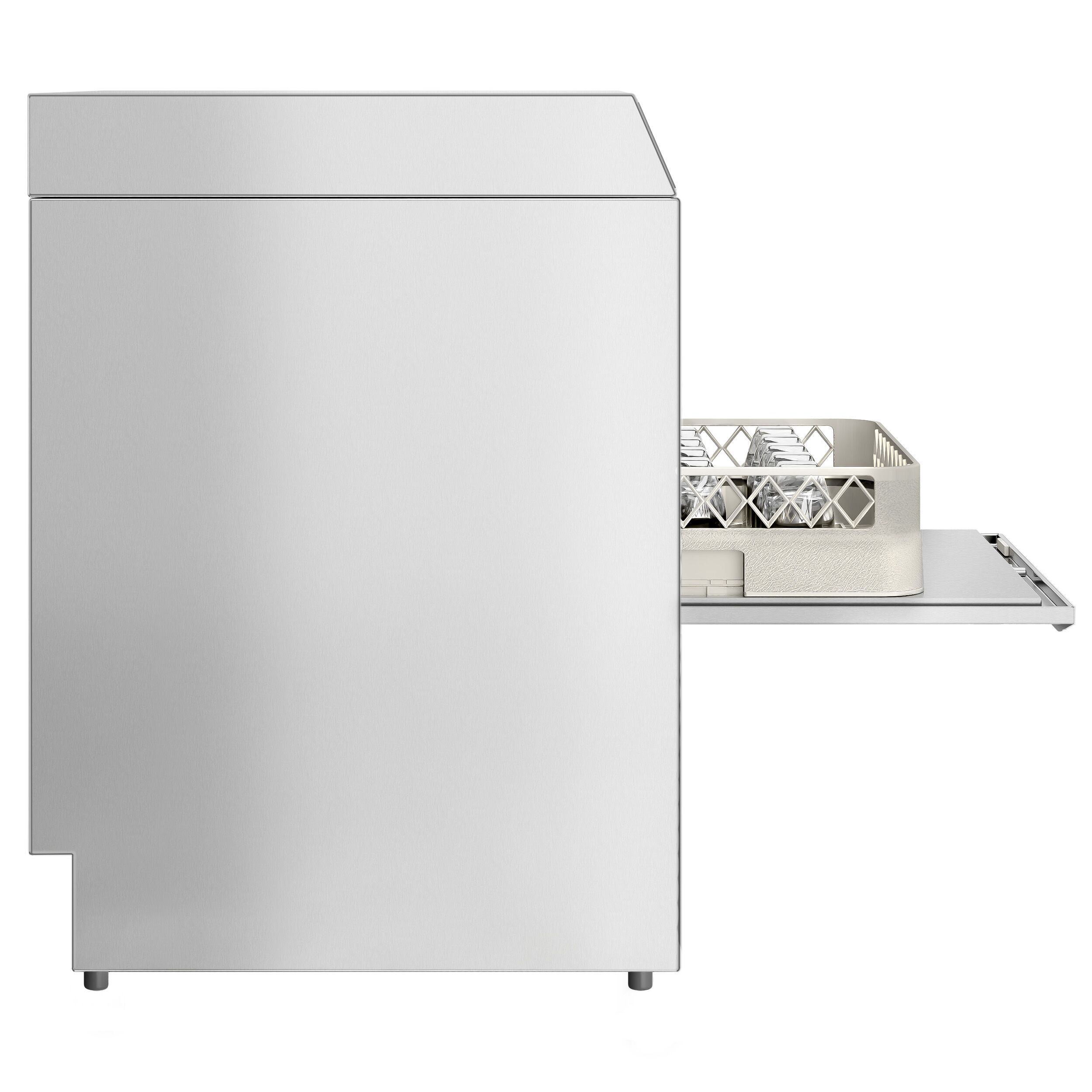 Lave-verres professionnel à double paroi - Mécanique - 2,97kW - avec pompes à détergent, de liquide de rinçage et de vidange