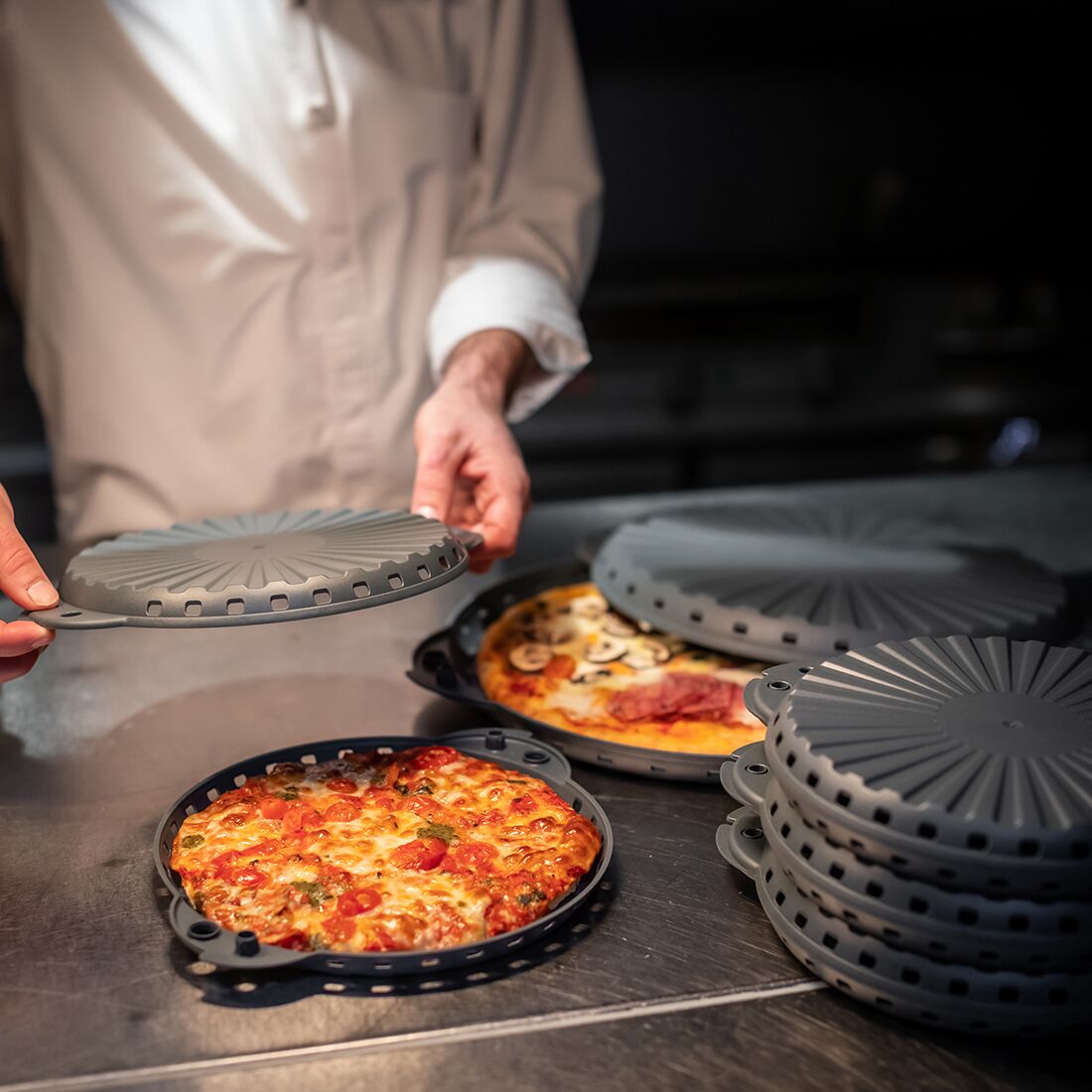(6 pcs) Boîte à pizza - RÉUTILISABLE - 29x23,6x3,85cm