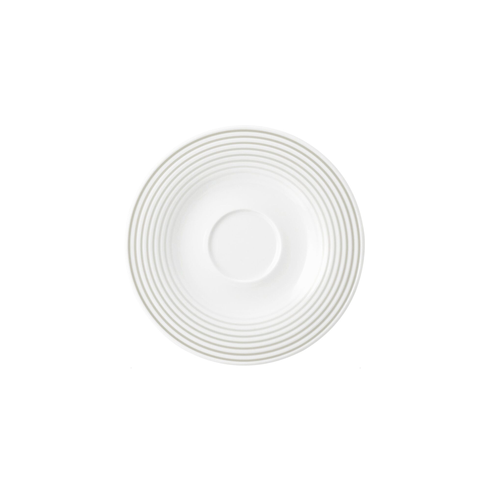 (6 pieces) SELTMANN WEIDEN | Round Espresso Saucer Blues – Pearl Grey – Ø135 mm – High-Gloss Porcelain