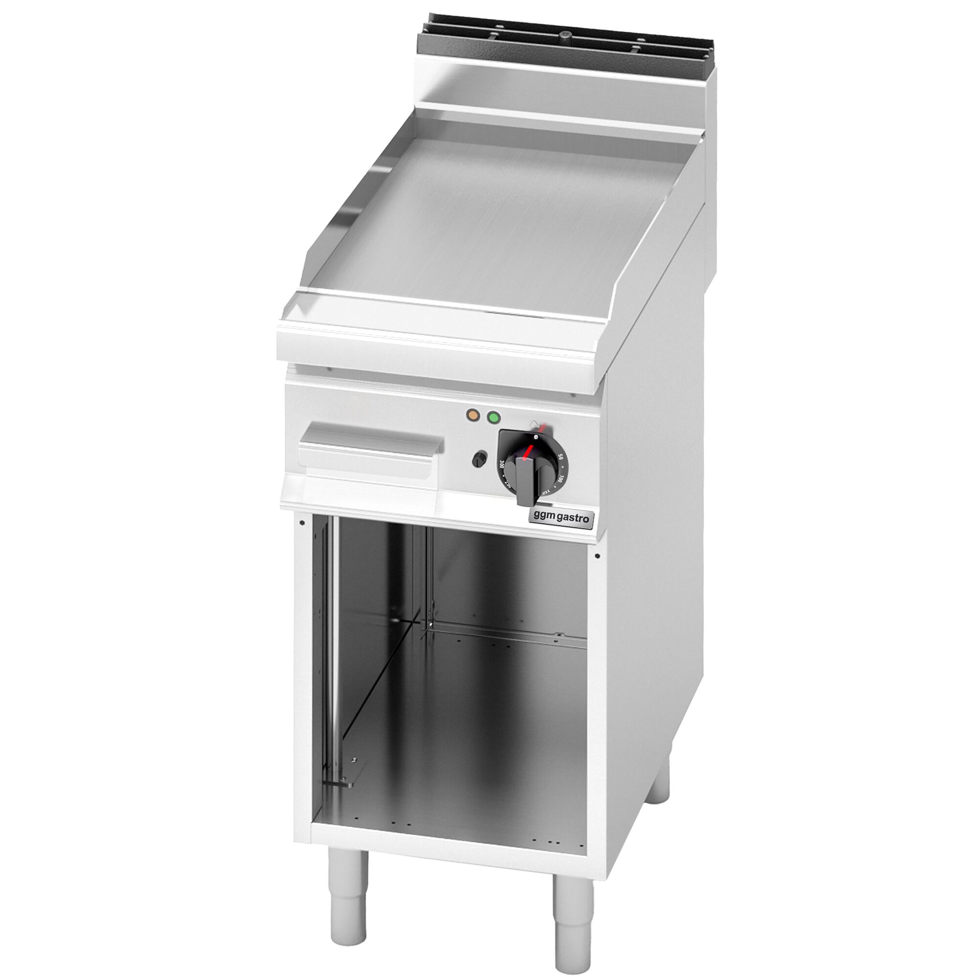 Plancha électrique - plaque acier - 4,8 kW - Lisse - Surface de cuisson : 400x714mm - incl. support