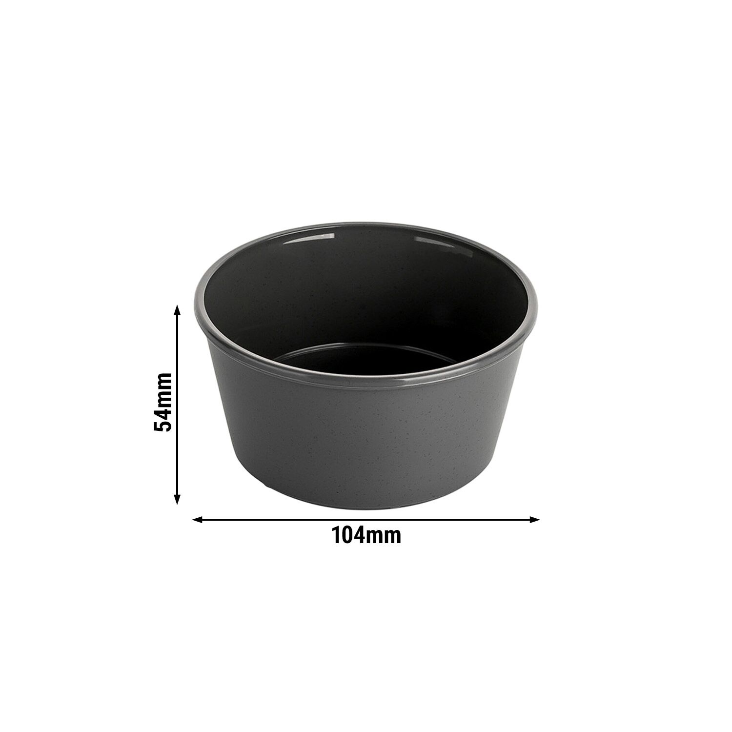 (12 pcs) Coupe - Plastique recyclable - 250ml - Ø 104mm - Gris