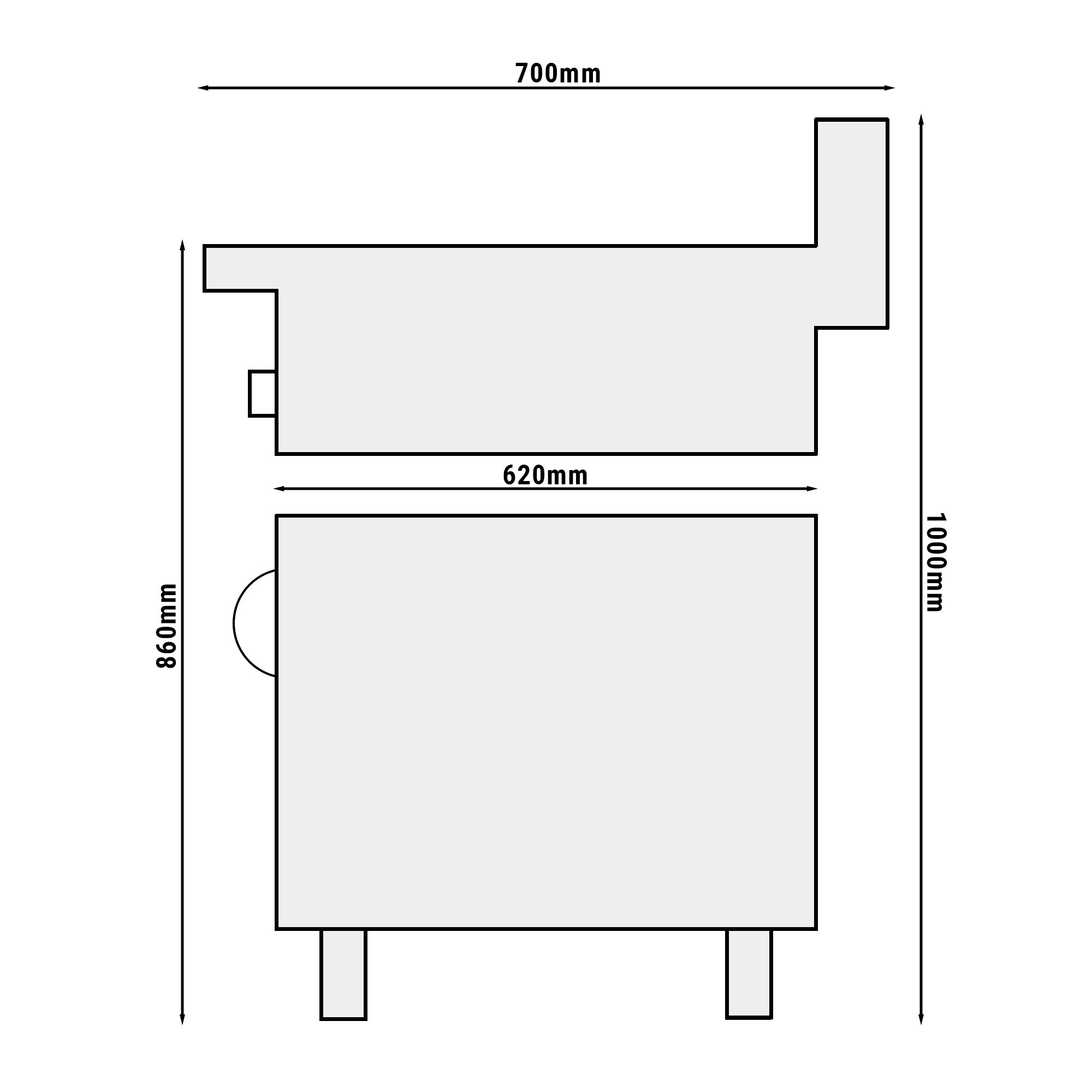 Commercial Electric Griddle - 3.6kW - Ribbed Plate - Cooking area: 395x535mm - with Cabinet Base - 1 Door