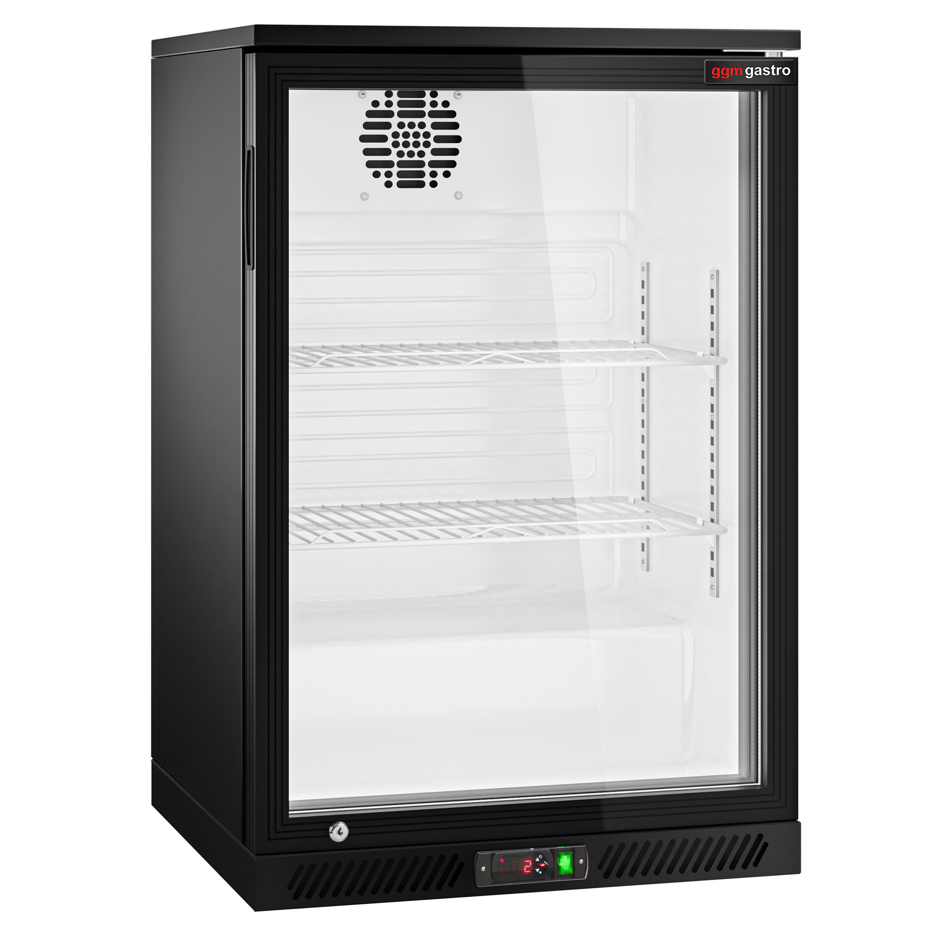 Réfrigérateur de bar – 600 mm – 126 litres – avec 1 porte vitrée battante – Noir