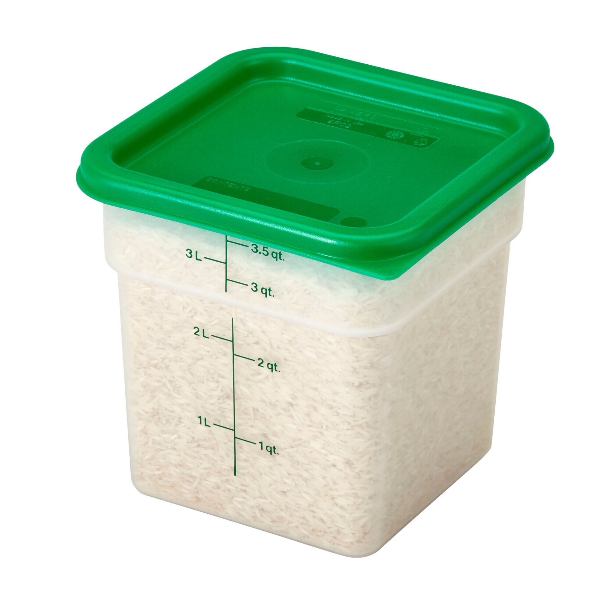 (6 pièces) CAMBRO | CAMSQUARES® – Récipient – 3,8 litres – transparent