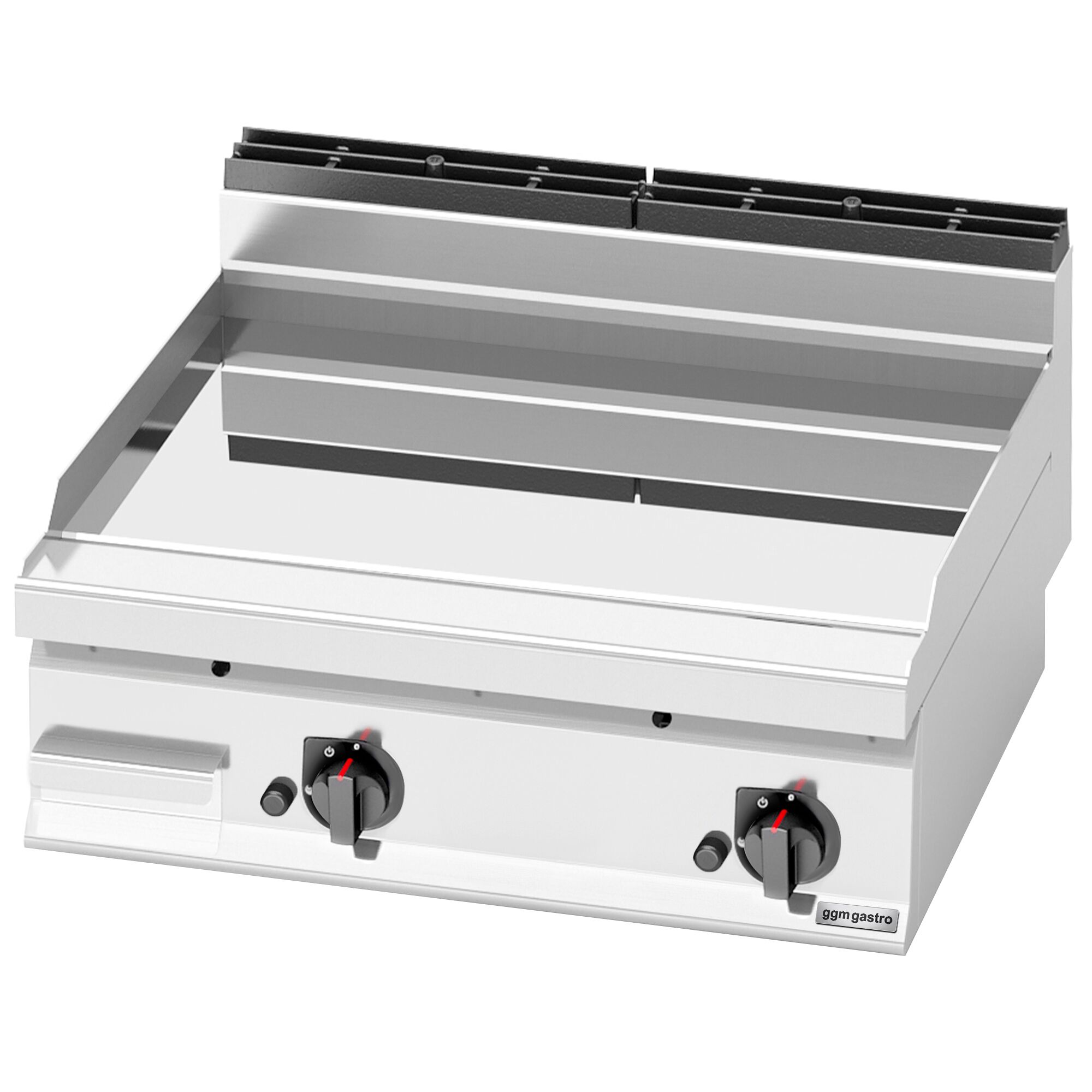 Plaque de cuisson à gaz avec revêtement en chrome dur - 13,8 kW - lisse