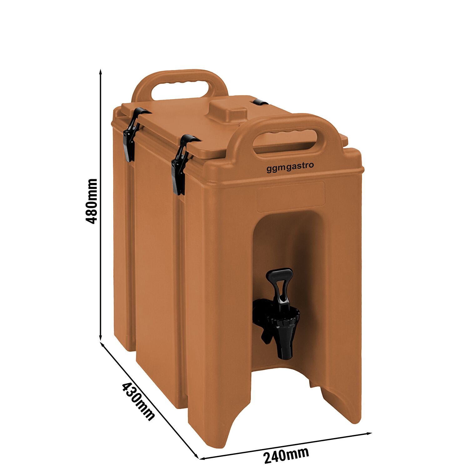 Conteneur isotherme pour boissons - 9,4L - avec robinet - Terracotta