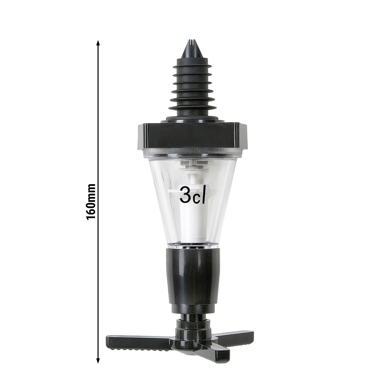 FUCHS | ECO - Measuring Cup - 3 cl - for 0.7–1-liter bottles - Plastic - Black
