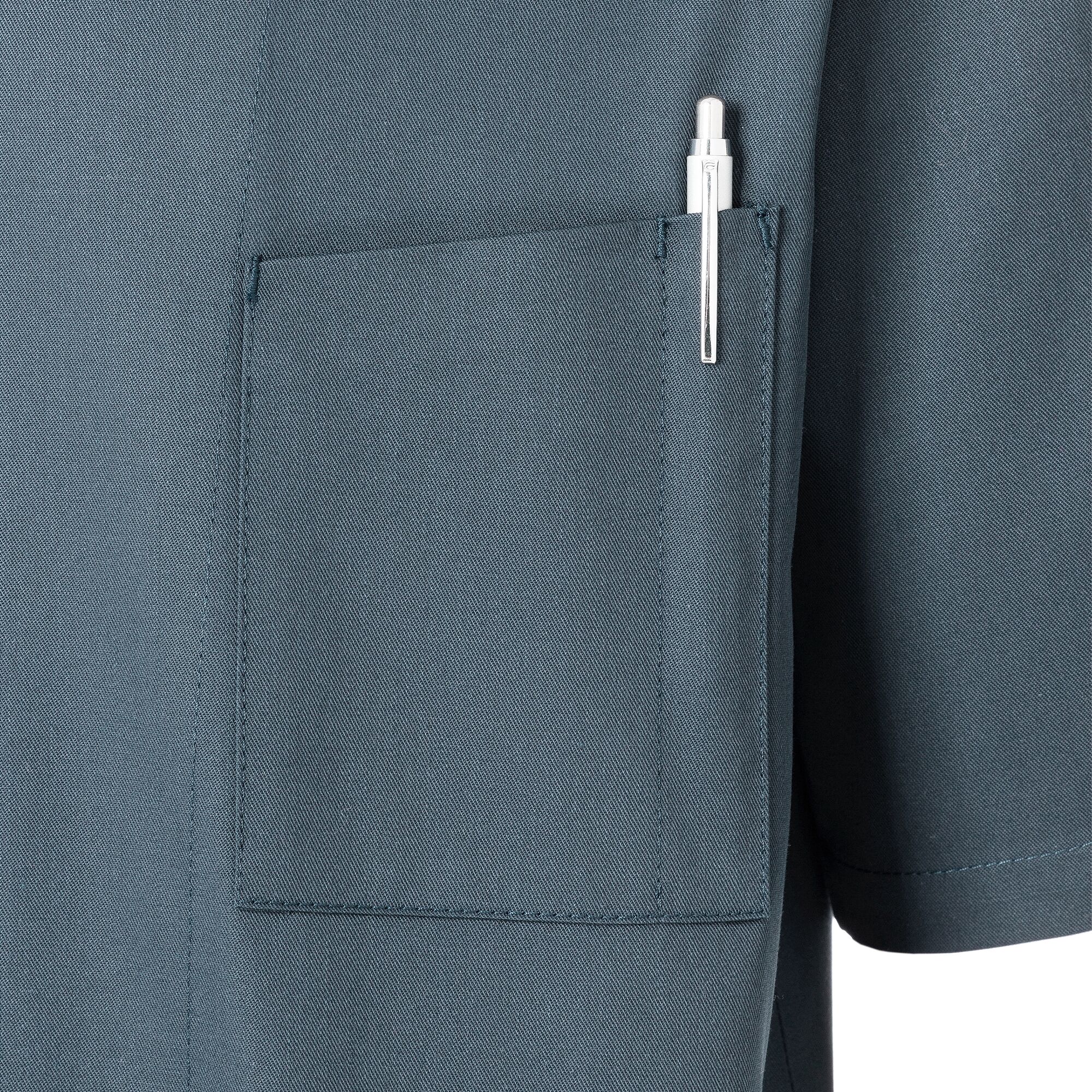 KARLOWSKY | Gustav Men's Chef Jacket – Short Sleeve - Anthracite - Size 44 - Press-Stud Closure