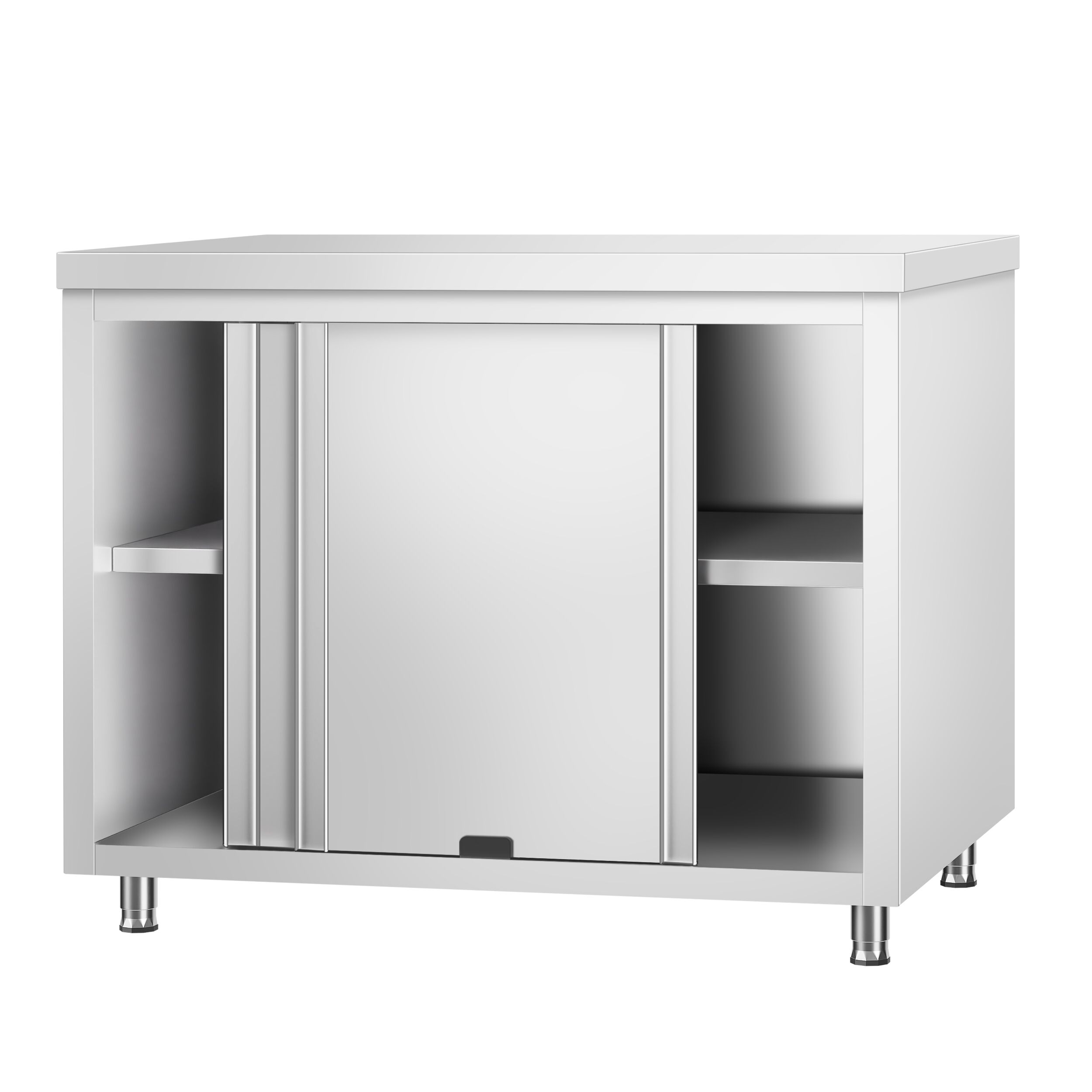 Edelstahl Arbeitsschrank PREMIUM - 1200x700mm - mit Durchreiche