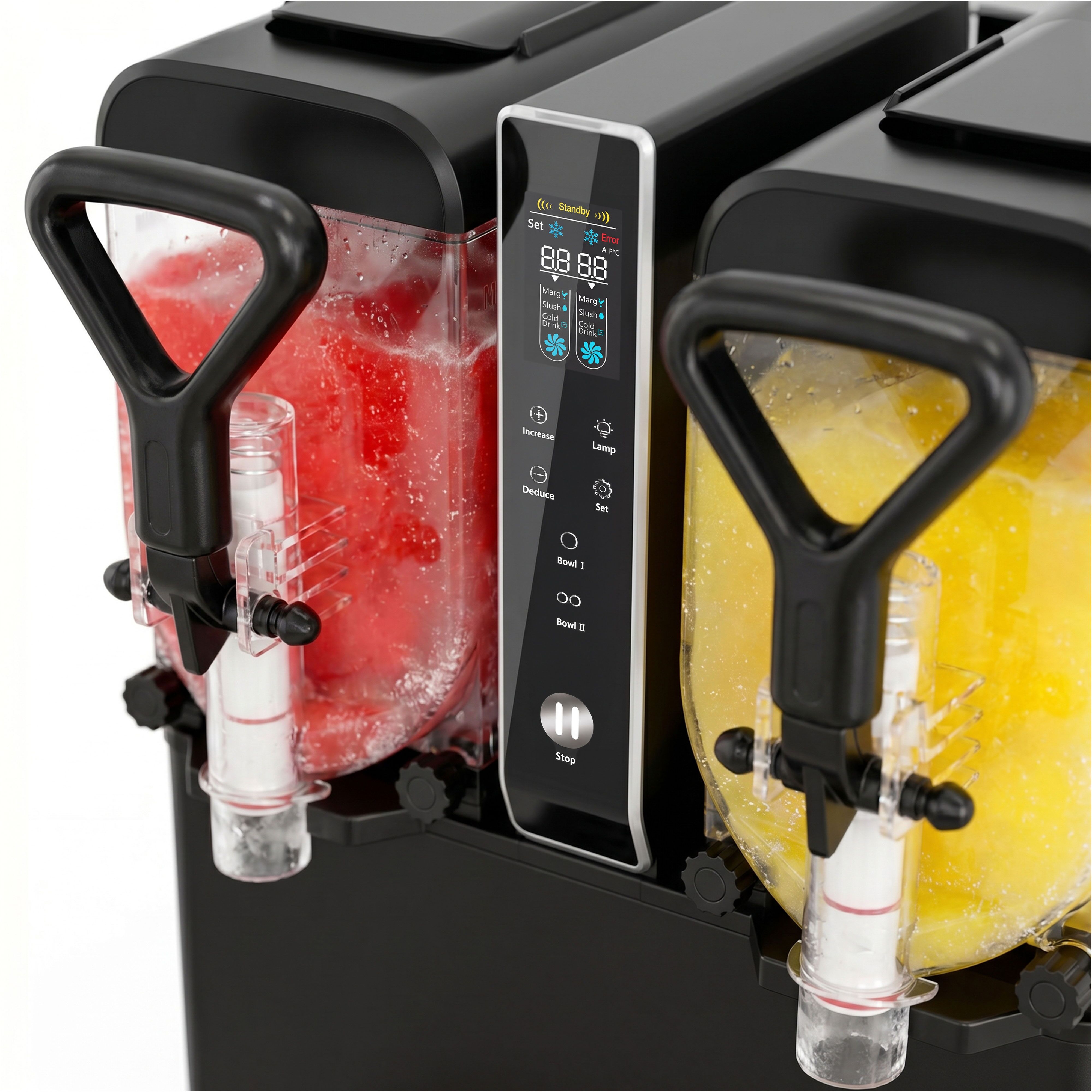 Aparat za slush - 2x 3 l - 400 W - Digital - Crna/Srebrna