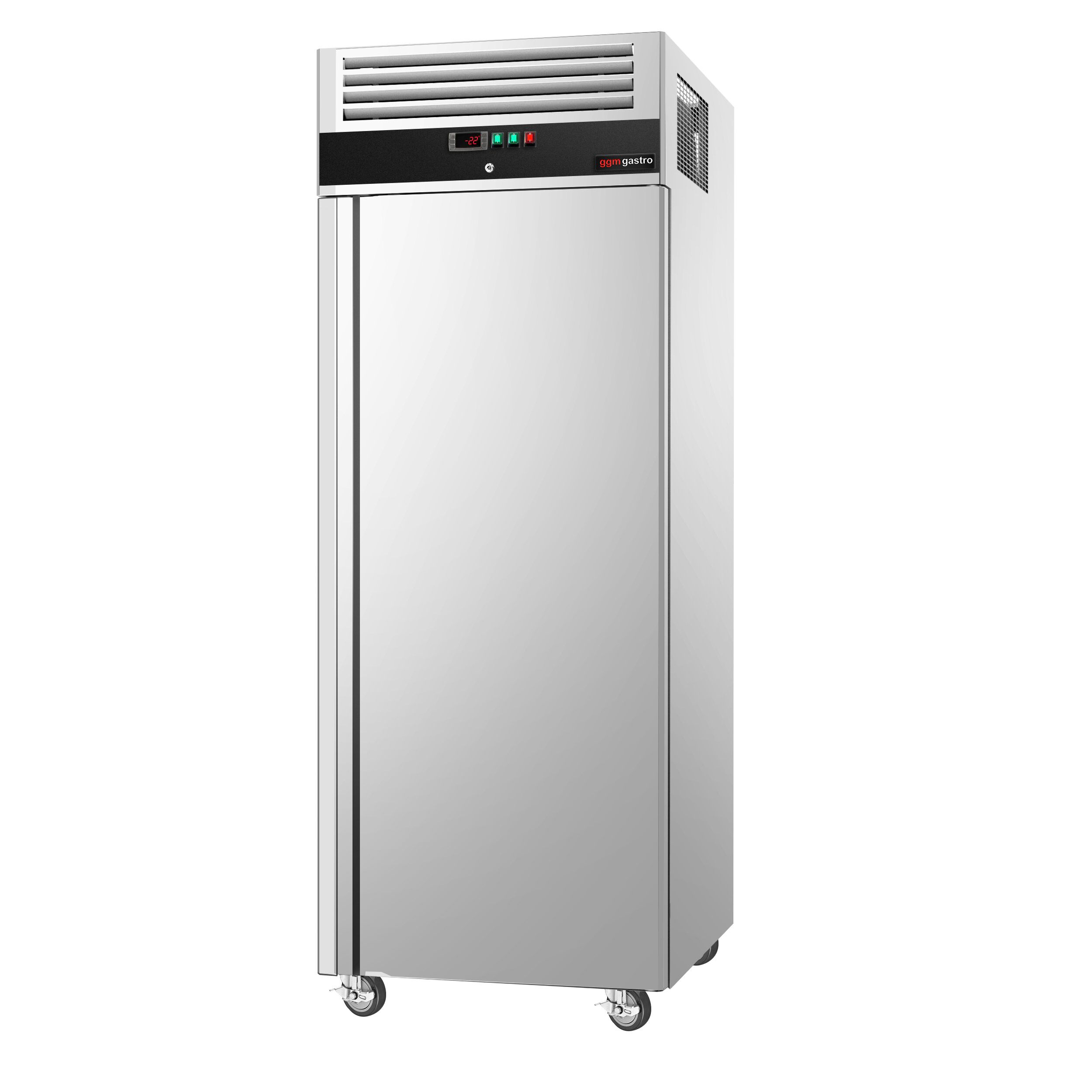 Bakery Freezer Stainless steel PREMIUM - EN 600x800mm - 612L - with 1 door & On castors - Black front