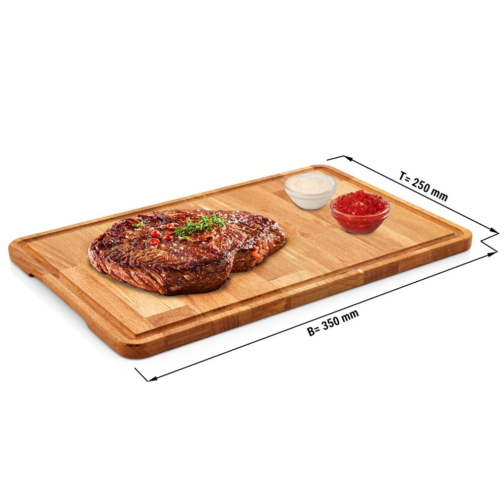(6 pcs) Assiette à steak - 350x250mm