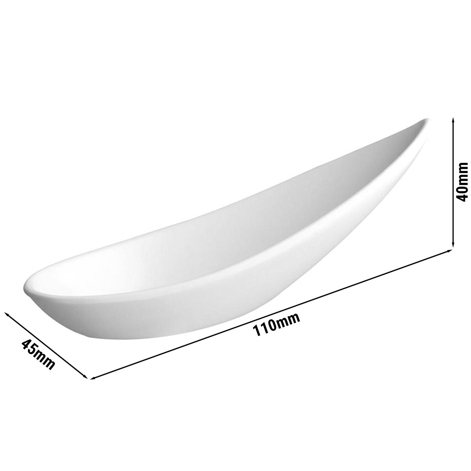 (12 pièces) Cuillères à finger food - FRIENDLY - PET - longueur : 110 mm