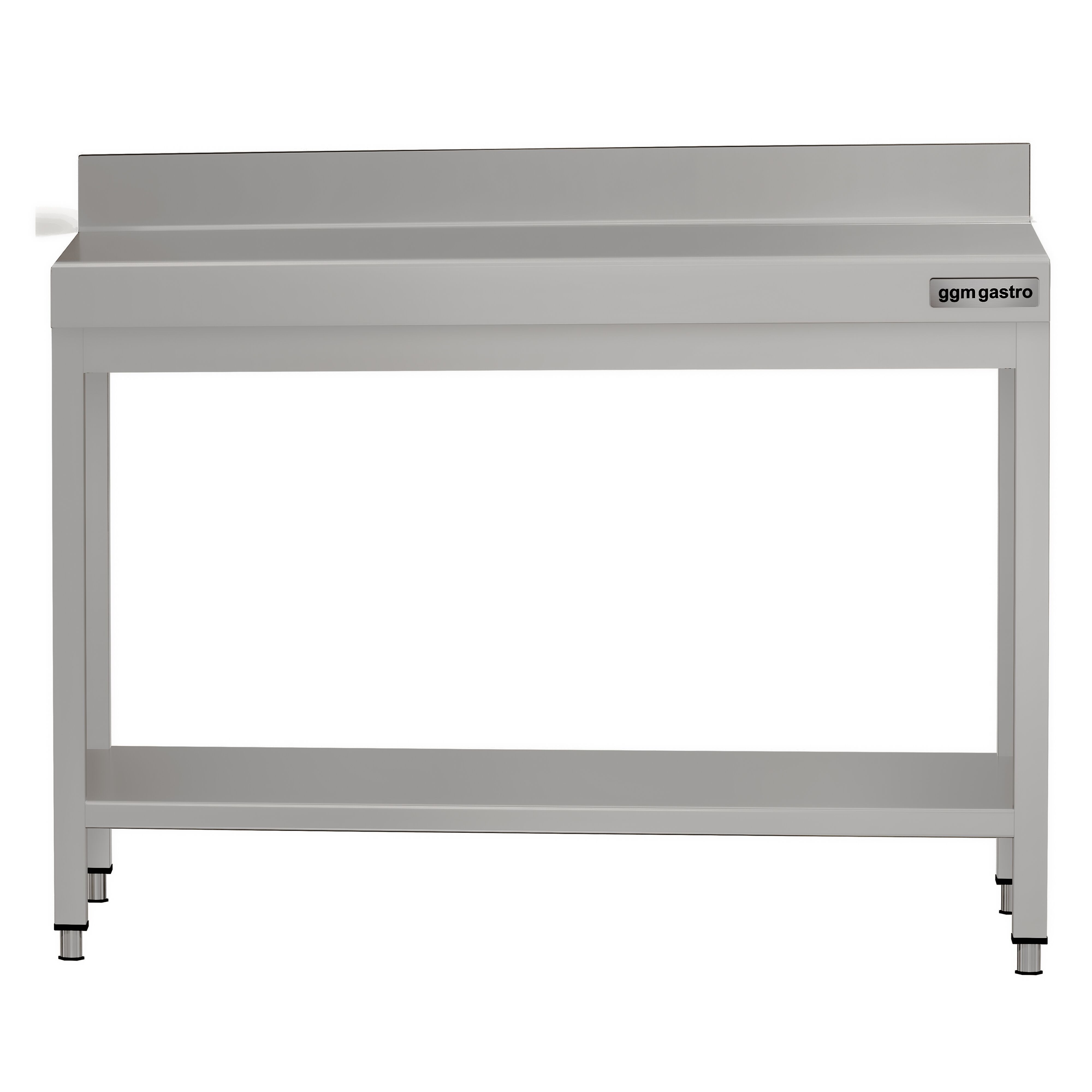 Table de travail en inox ECO – 1000 × 600 mm – avec tablette inférieure & dosseret