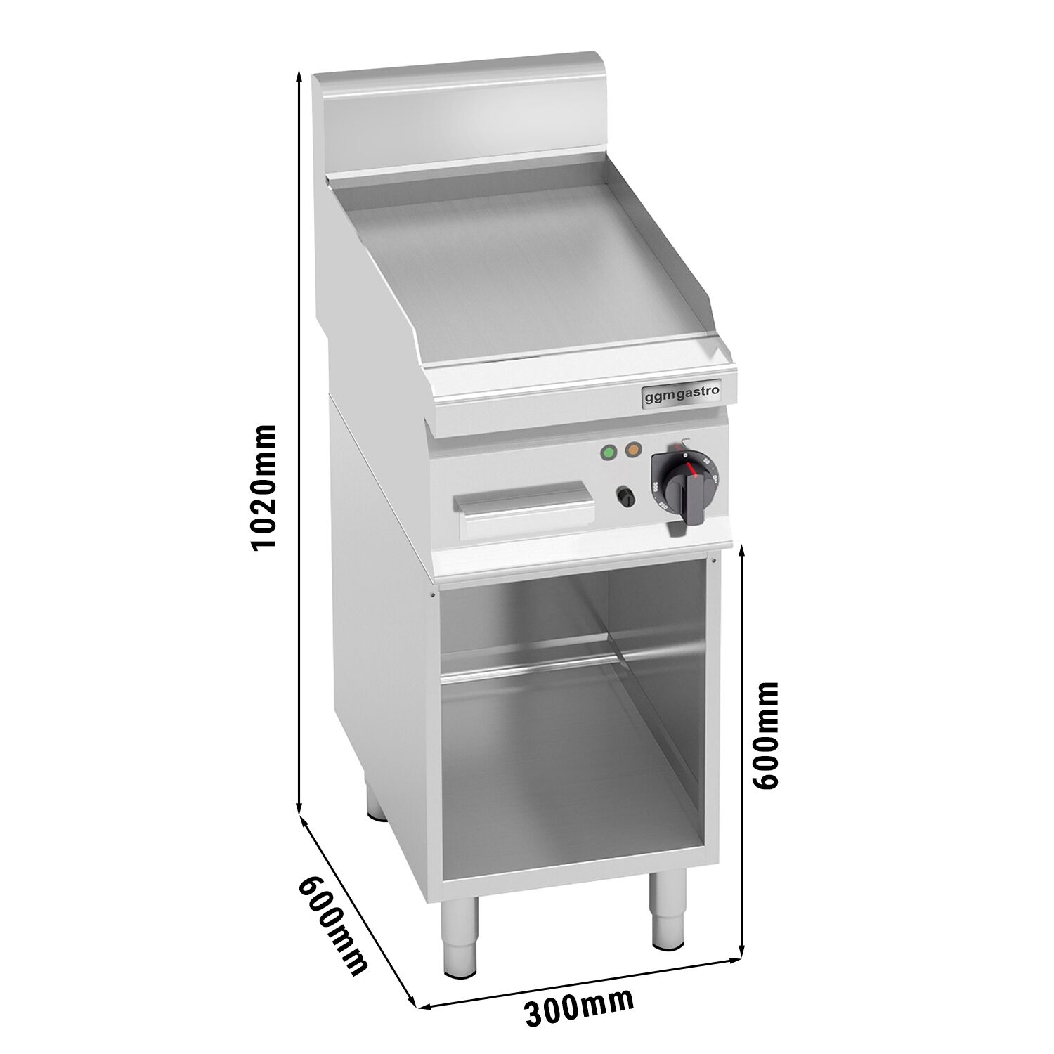Plaque de cuisson électrique - 4 kW - lisse - incl. soubassement