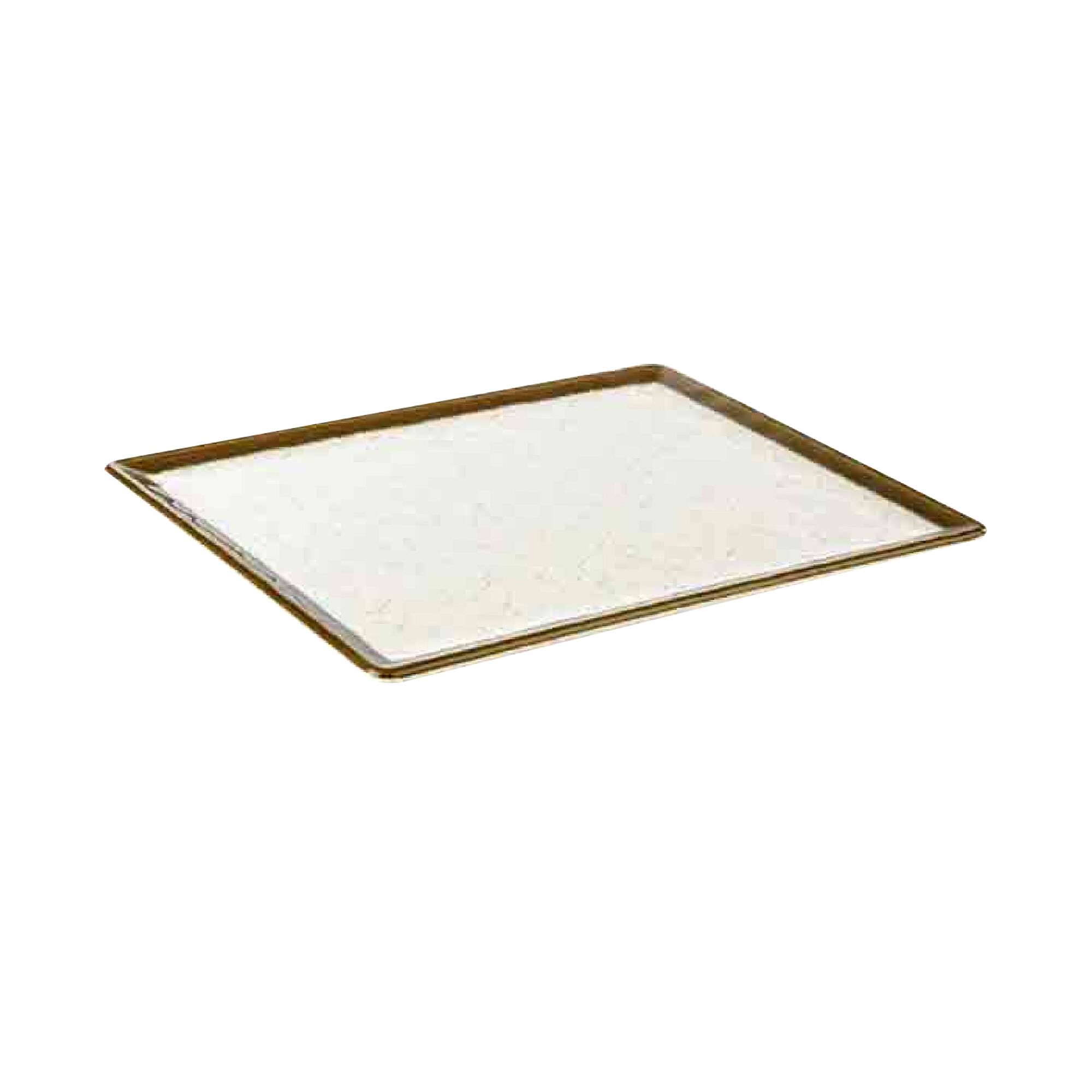 (6 pièces) Plateau GN 1/2 – STONE ART – Mélamine – Hauteur : 15 mm – Blanc/Marron
