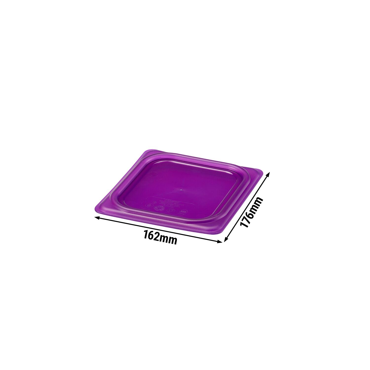 (6 pièces) CAMBRO | SafeTrak - Couvercle en polypropylène GN 1/6 - Violet