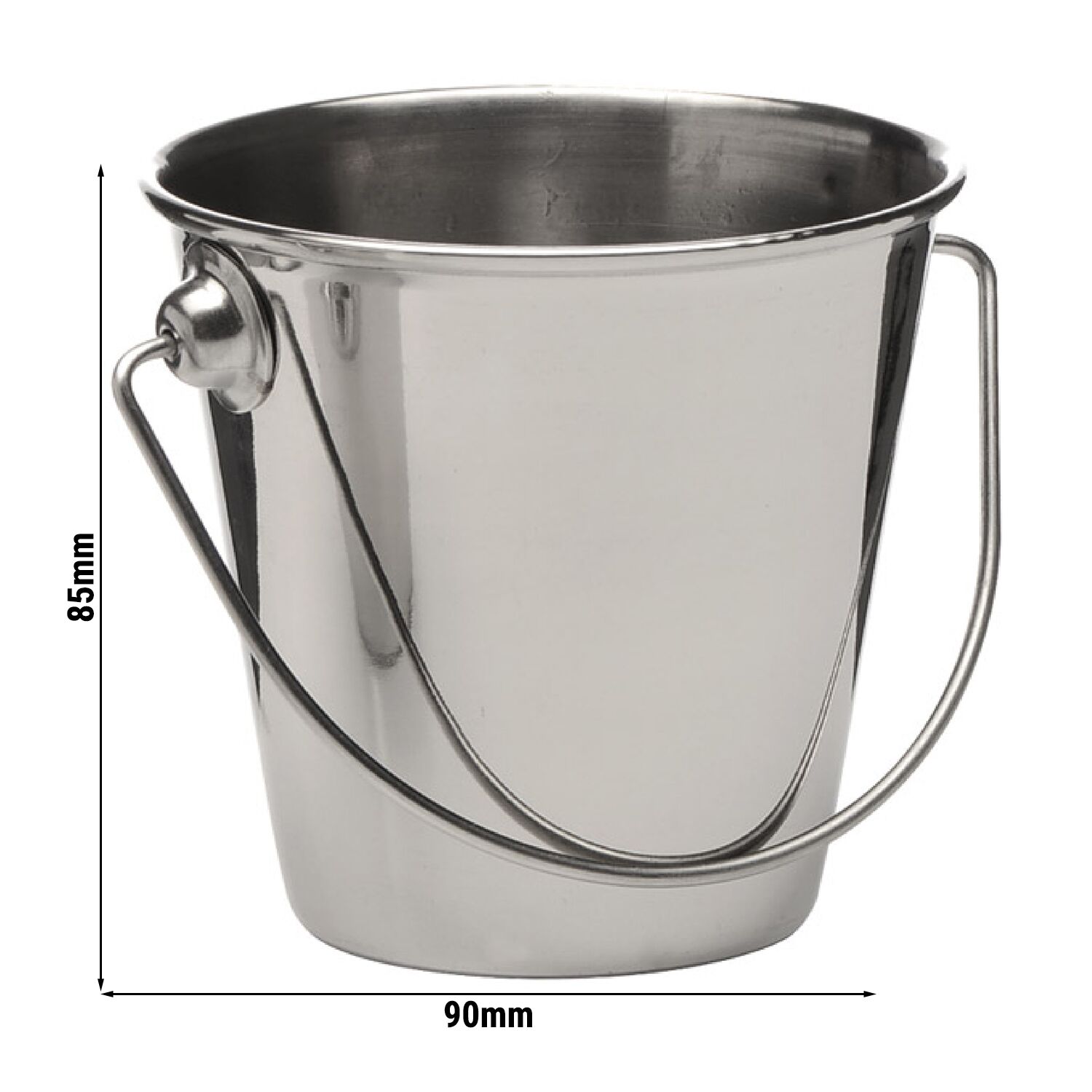 (6 pcs) Pots à frites - SNACKHOLDER - acier inoxydable - 0,33L - Ø90mm