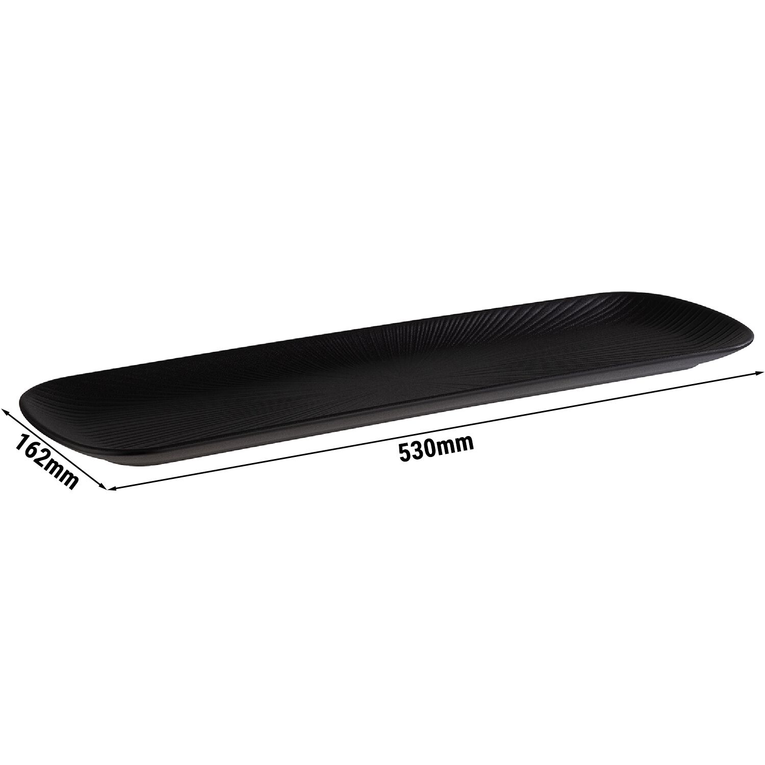 (6 pièces) Plateau GN 2/4 – NERO – Mélamine – Hauteur : 25 mm – Noir