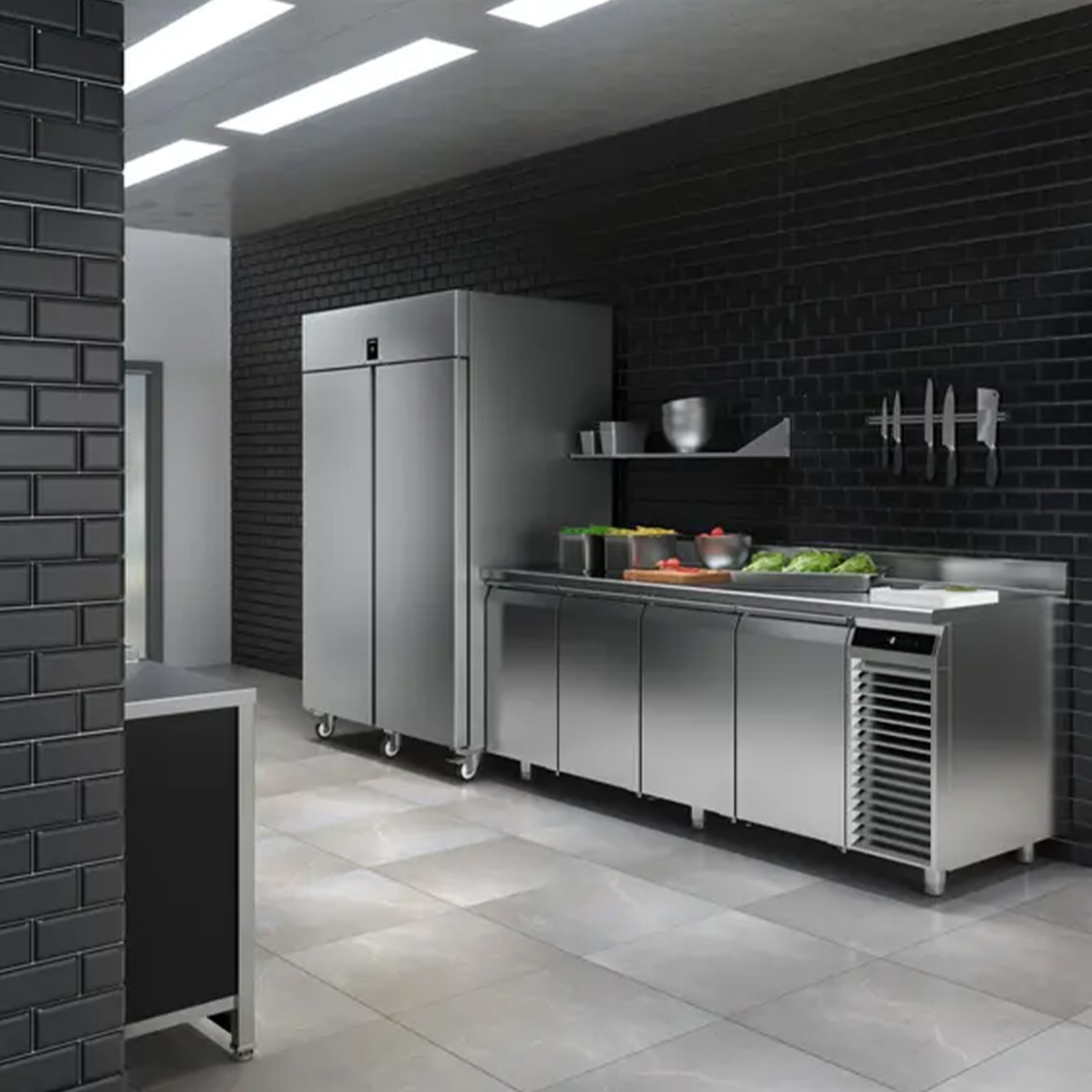 LIEBHERR | Kühlschrank Edelstahl PERFECTION - 1360 Liter - GN 2/1 - Innen Edelstahl - mit 2 Türen & WiFi