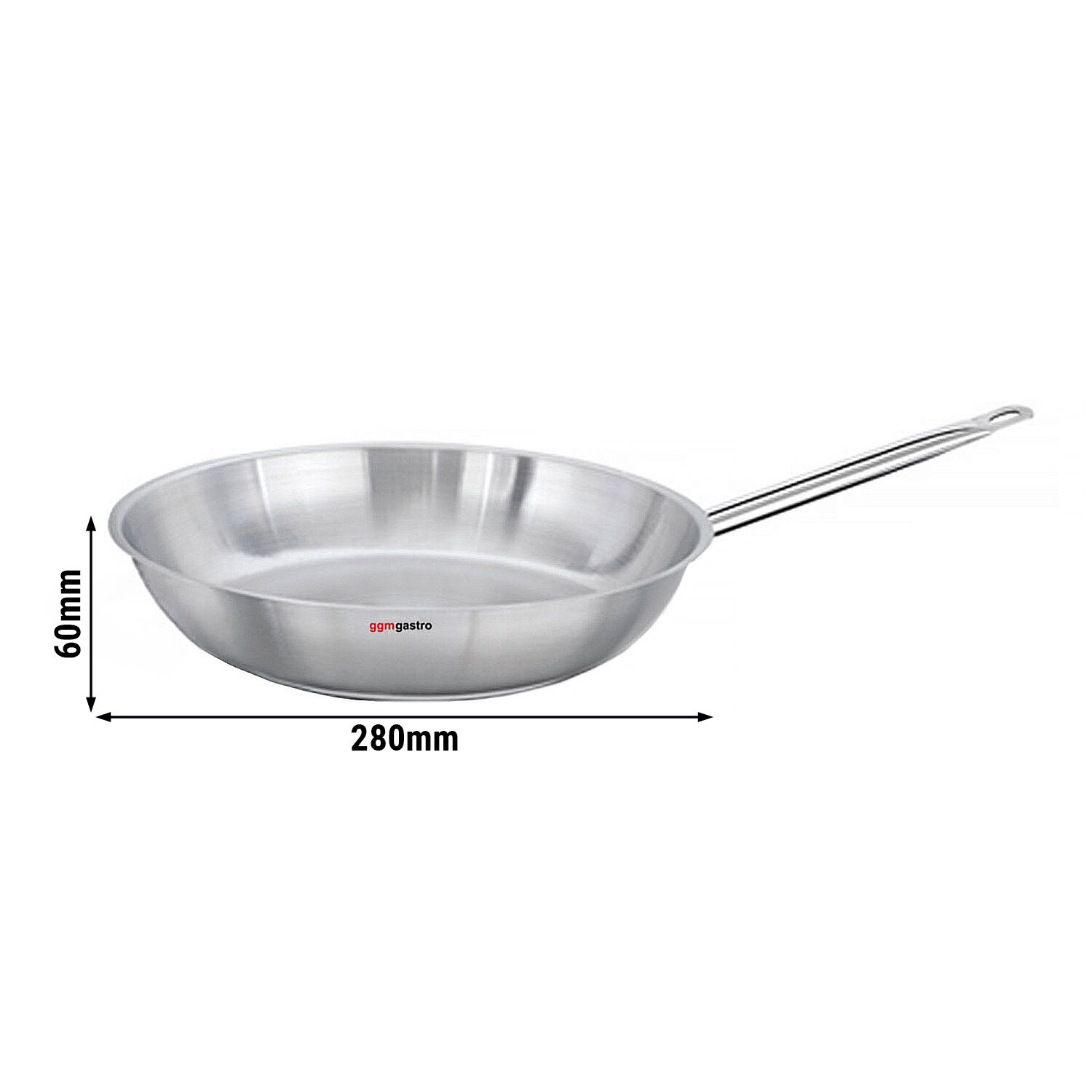 Patelnia - stal nierdzewna - 3l - Ø 280mm - wysokość: 55mm