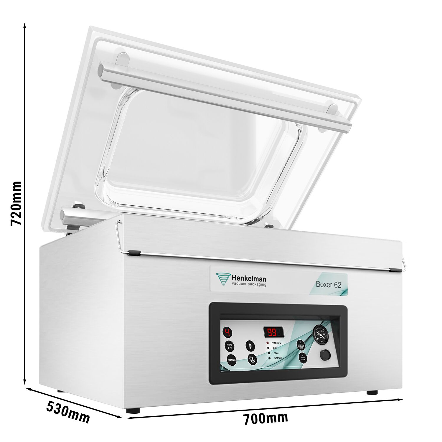 HENKELMAN | Boxer 62 – Machine sous vide à cloche – 21 m³/h – 600 watts – numérique