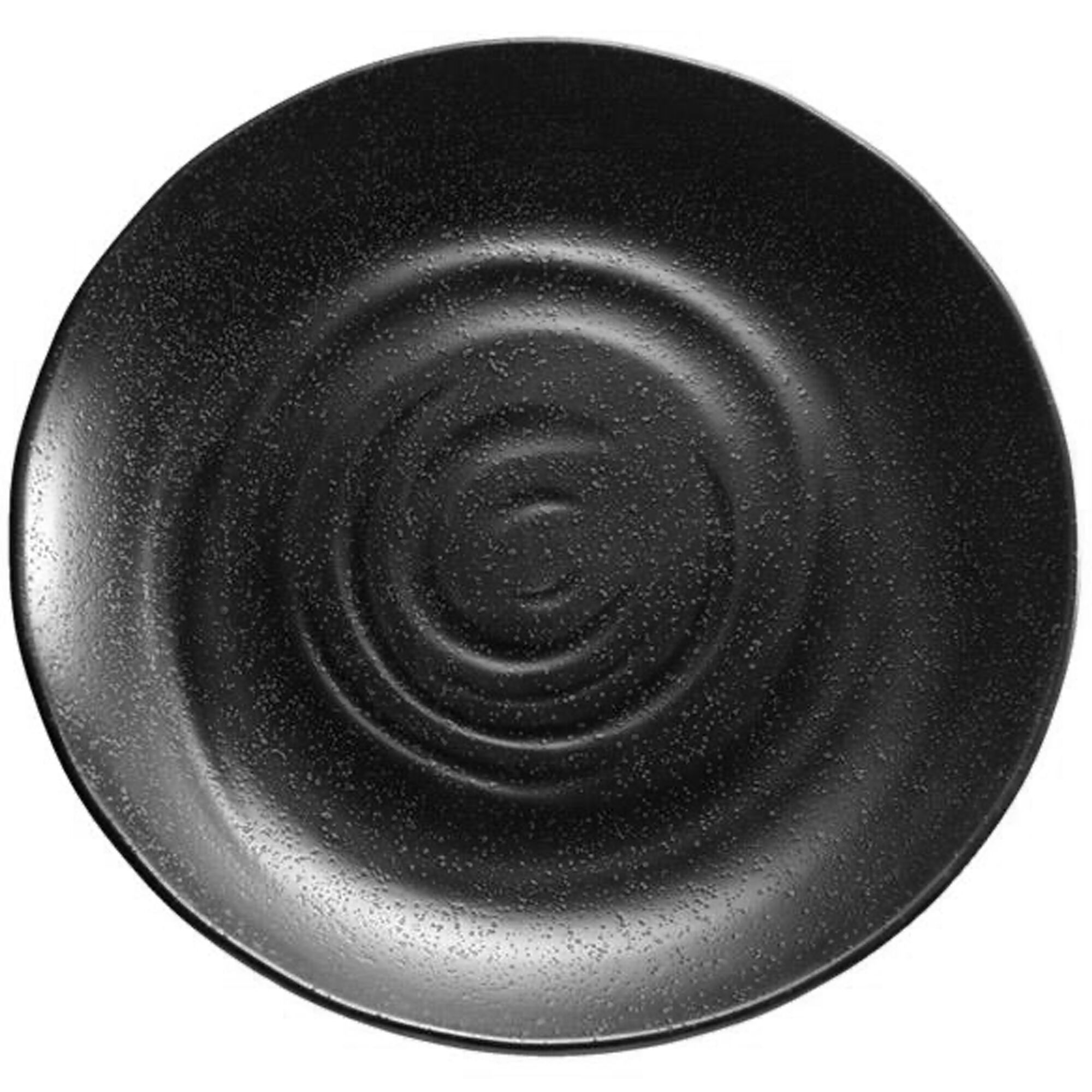 (6 pcs) Plateau de présentation - ZEN - Mélamine - Ø280mm - Hauteur:30mm - Noir - compatible lave-vaisselle, empilable