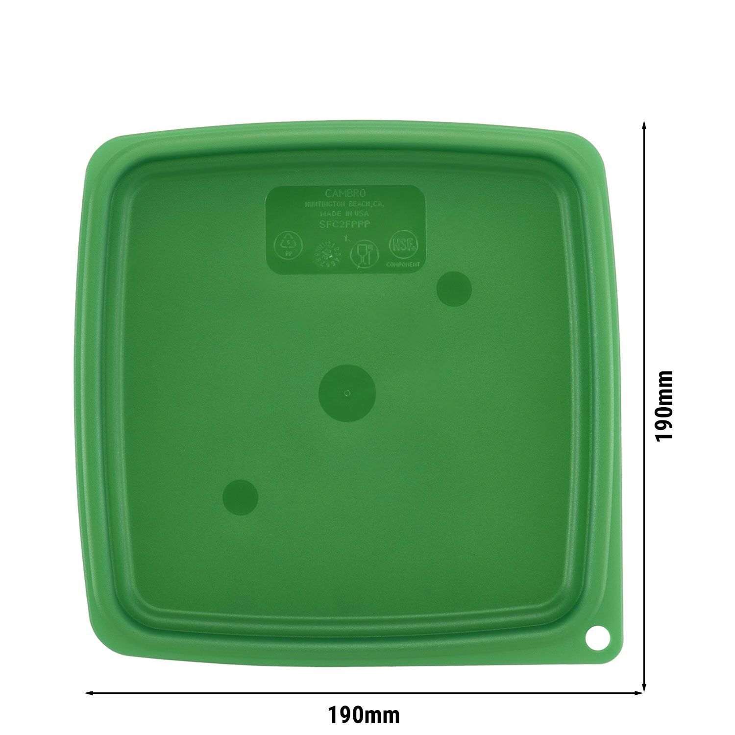 (6 pièces) CAMBRO | FreshPro – Couvercle pour 1,9 litre & 3,8 litres – Vert