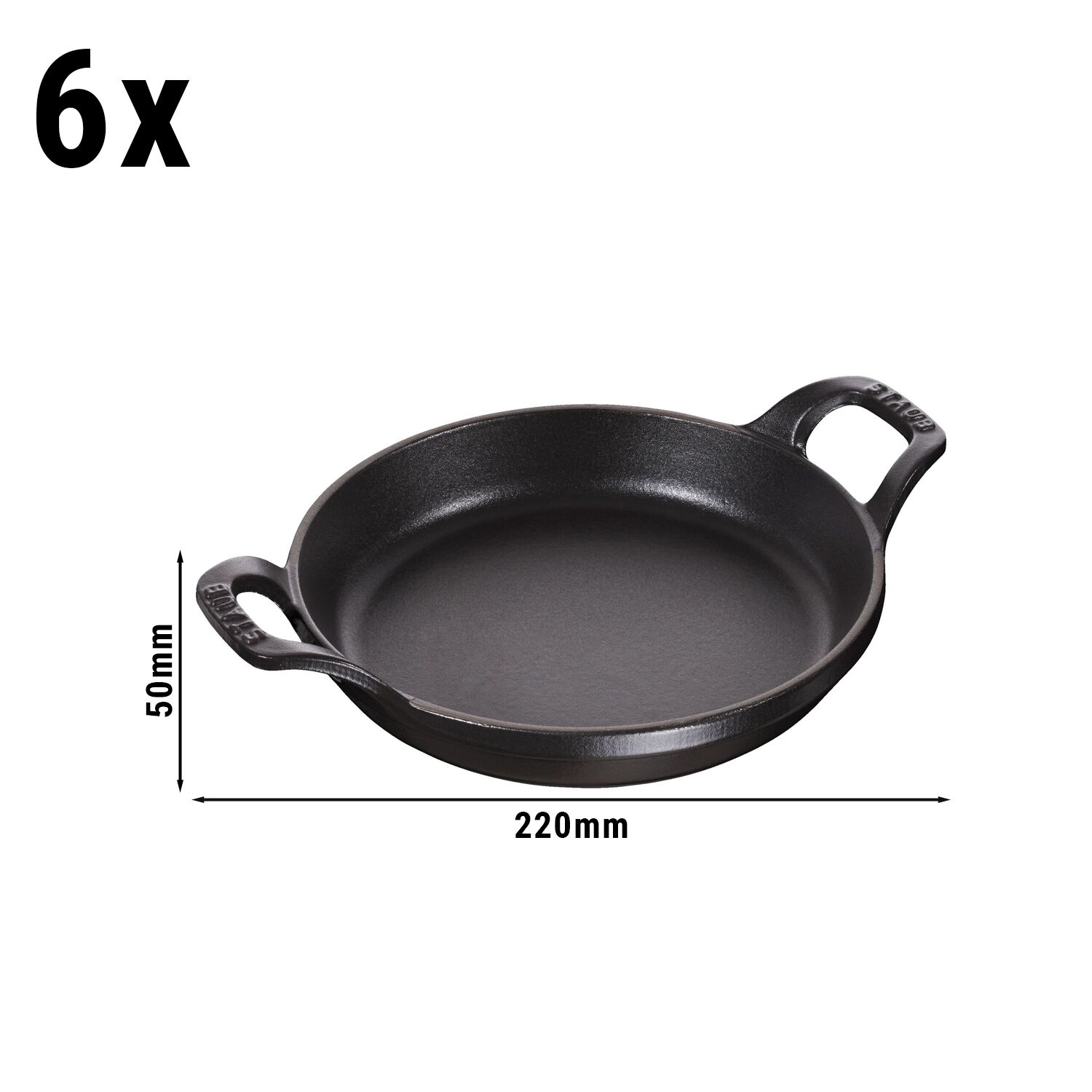 STAUB | SPECIALITIES - Set di pirofile - 6 pezzi - rotondo - Nero