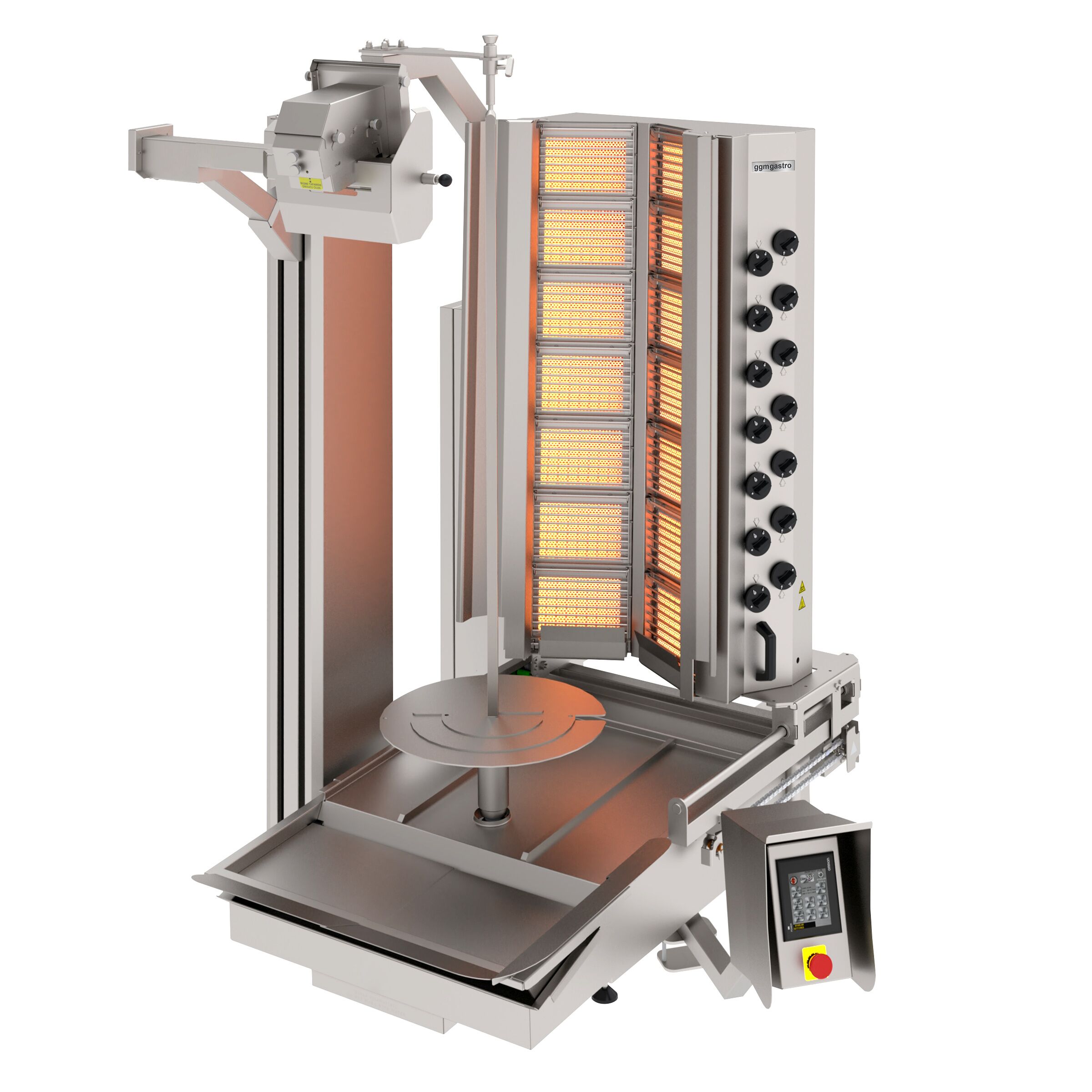 Gas Automatic Doner Kebab Grill - 14 Burner - up to 280kg - 37.24kW