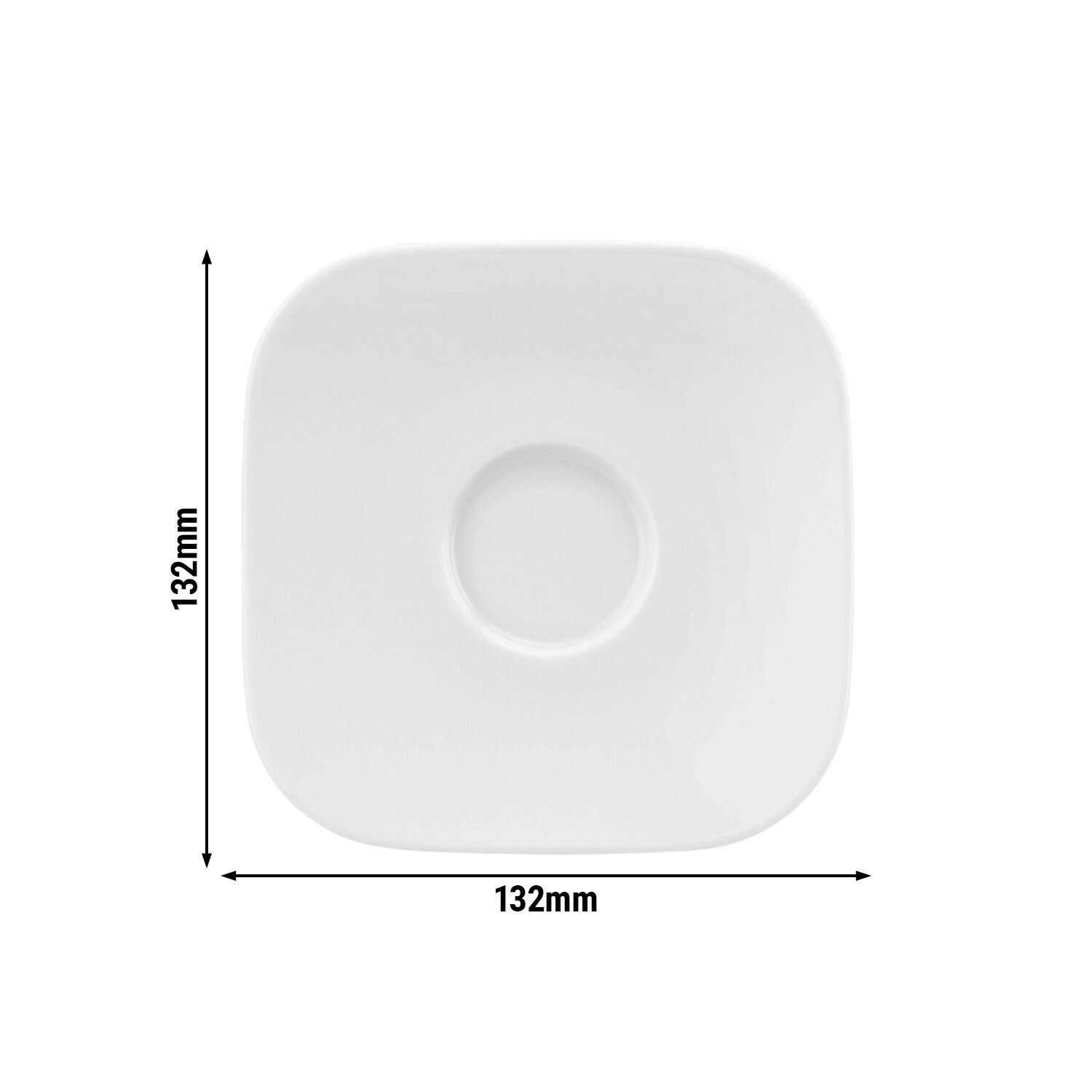 (6 pièces) SELTMANN WEIDEN | Soucoupe - petite et carrée - 130 x 130 mm - Blanc         