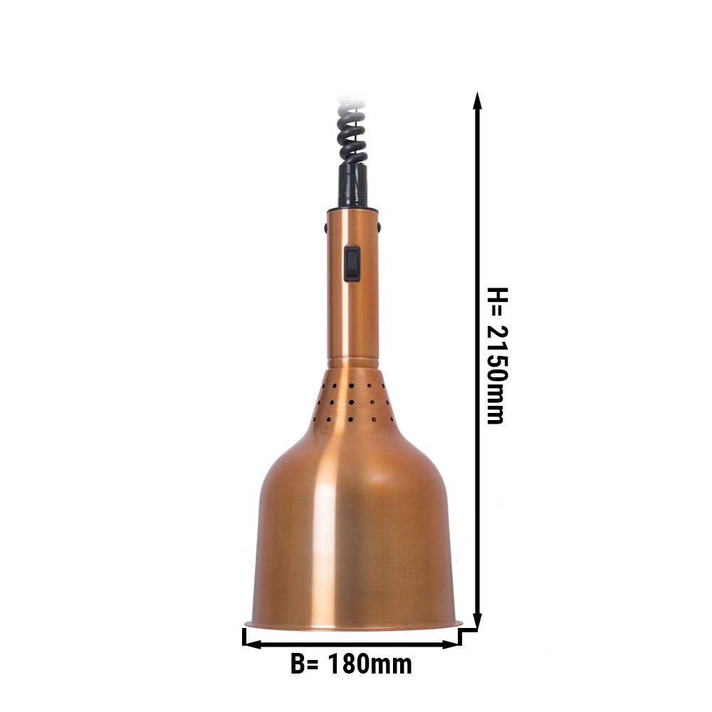Lampe chauffante infrarouge – 250 watts – Ø 180 mm – Cuivre