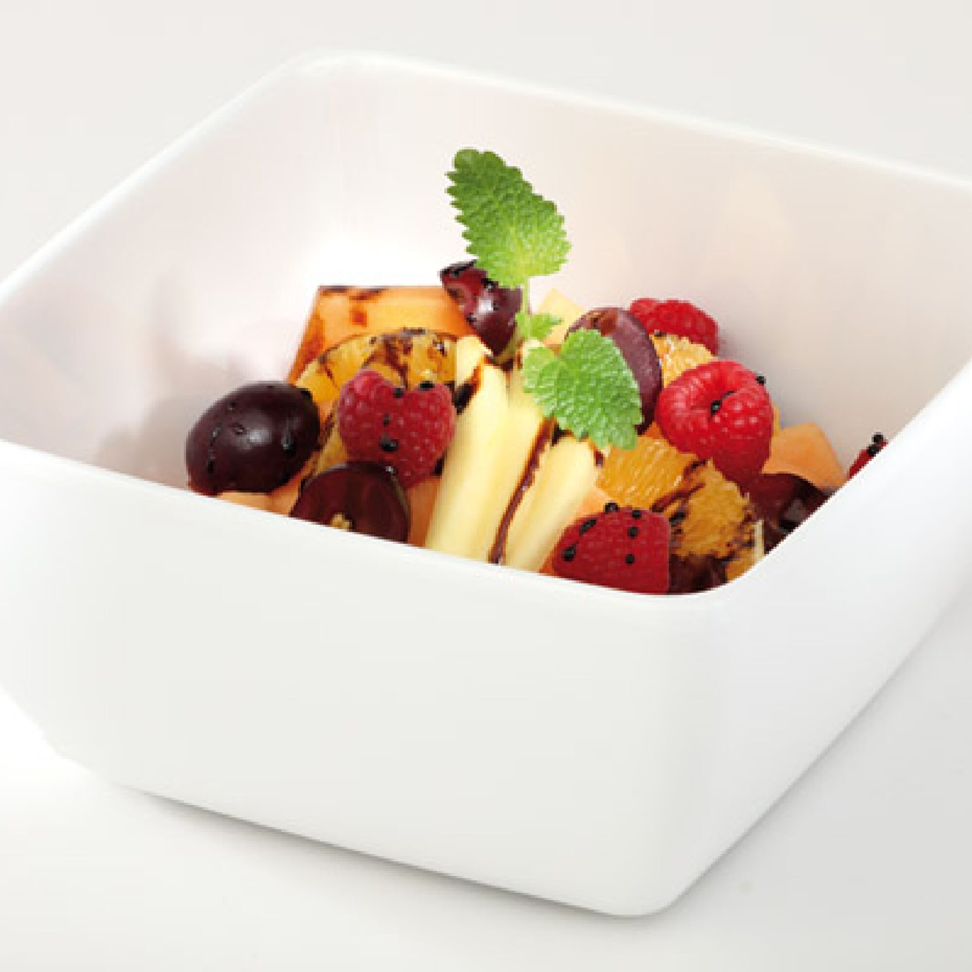 (6 pièces) Coupelles à sauce - PURE - Melamine - 50 ml - carré - Blanc