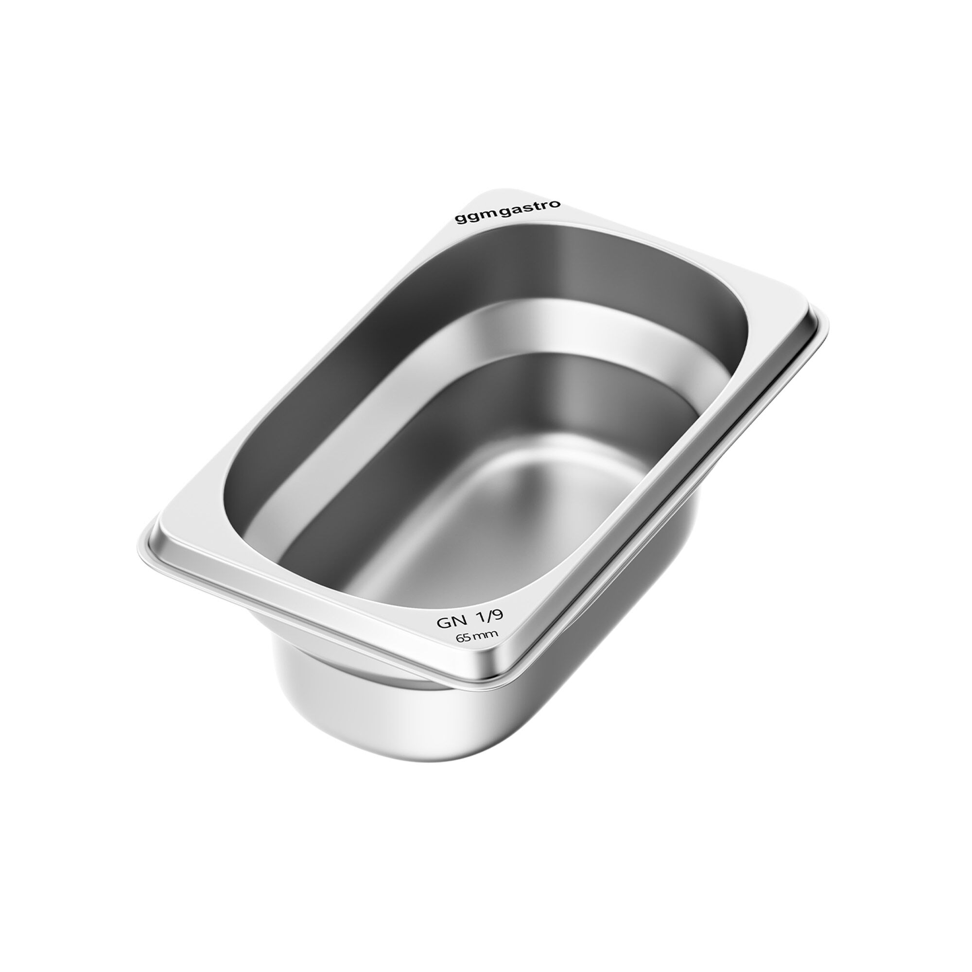 (6 pièces) Récipients en acier inoxydable GN 1/9 - Hauteur : 65mm