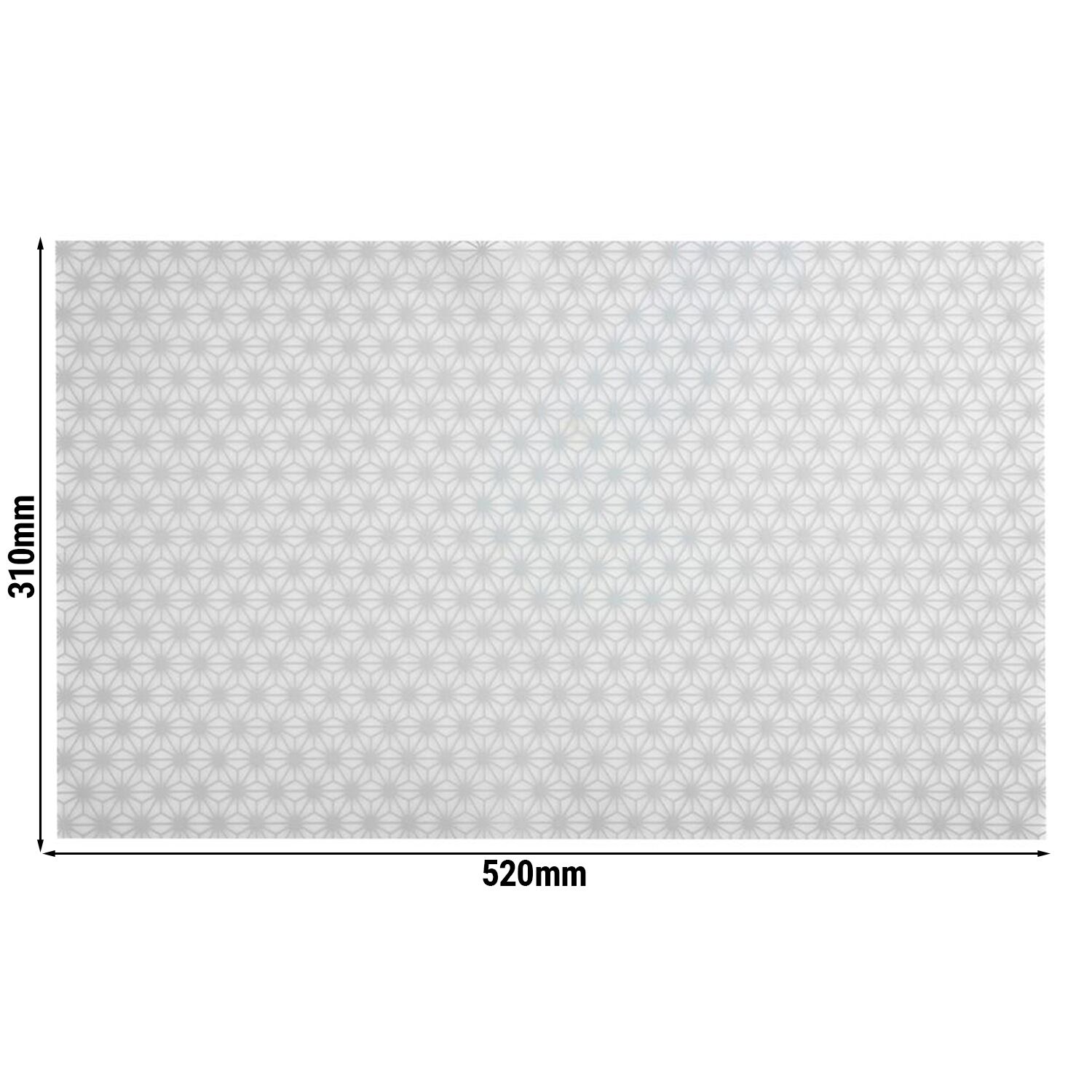 (6 pcs) Tapis antidérapant - VALO - Silicone - 520x310x1mm - compatible avec boîte en bois VALO GN 1/1 - Transparent | Lot de 6 tapis antidérapants