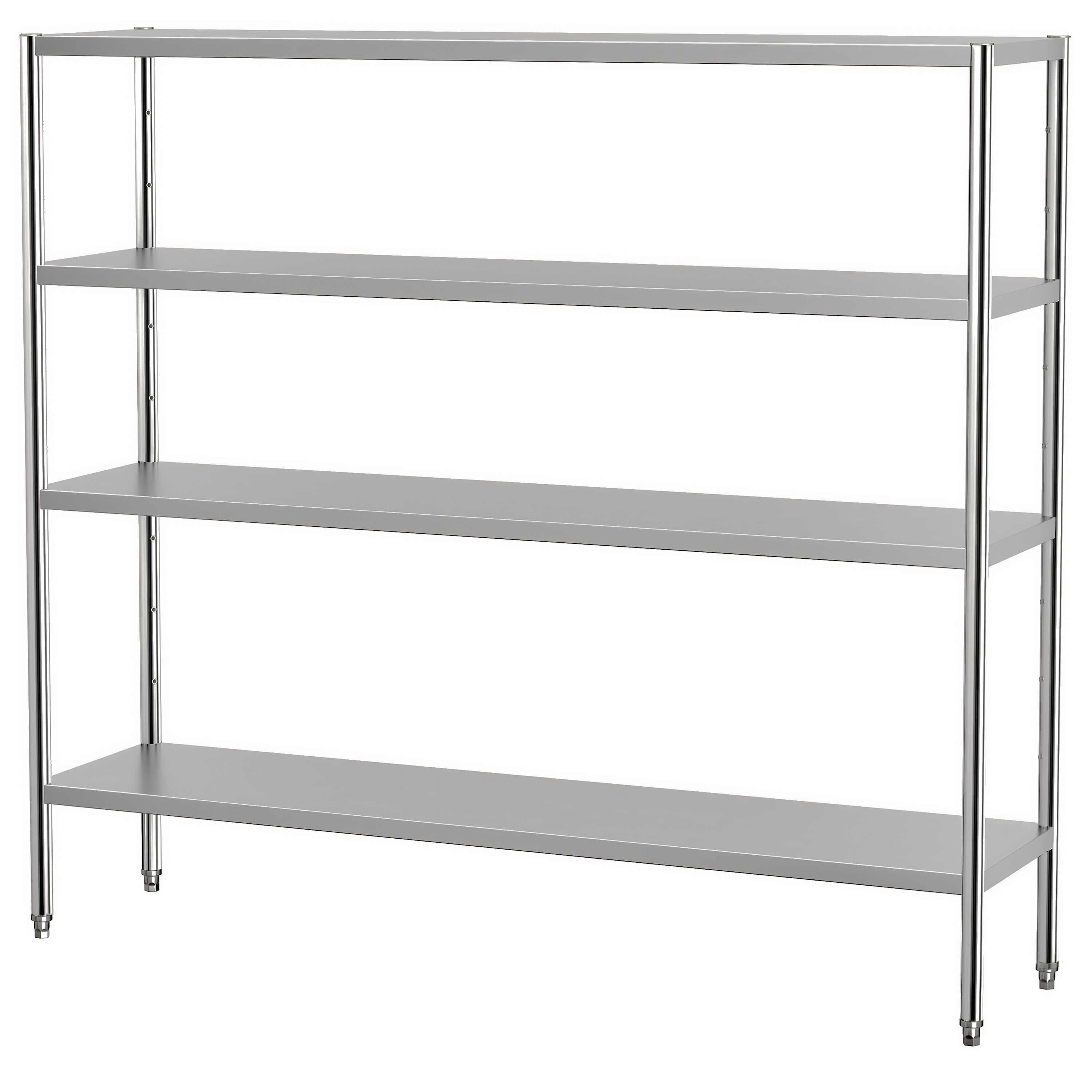 Étagère en inox ECO - 2000 x 500 mm - avec 4 étagères (réglables)