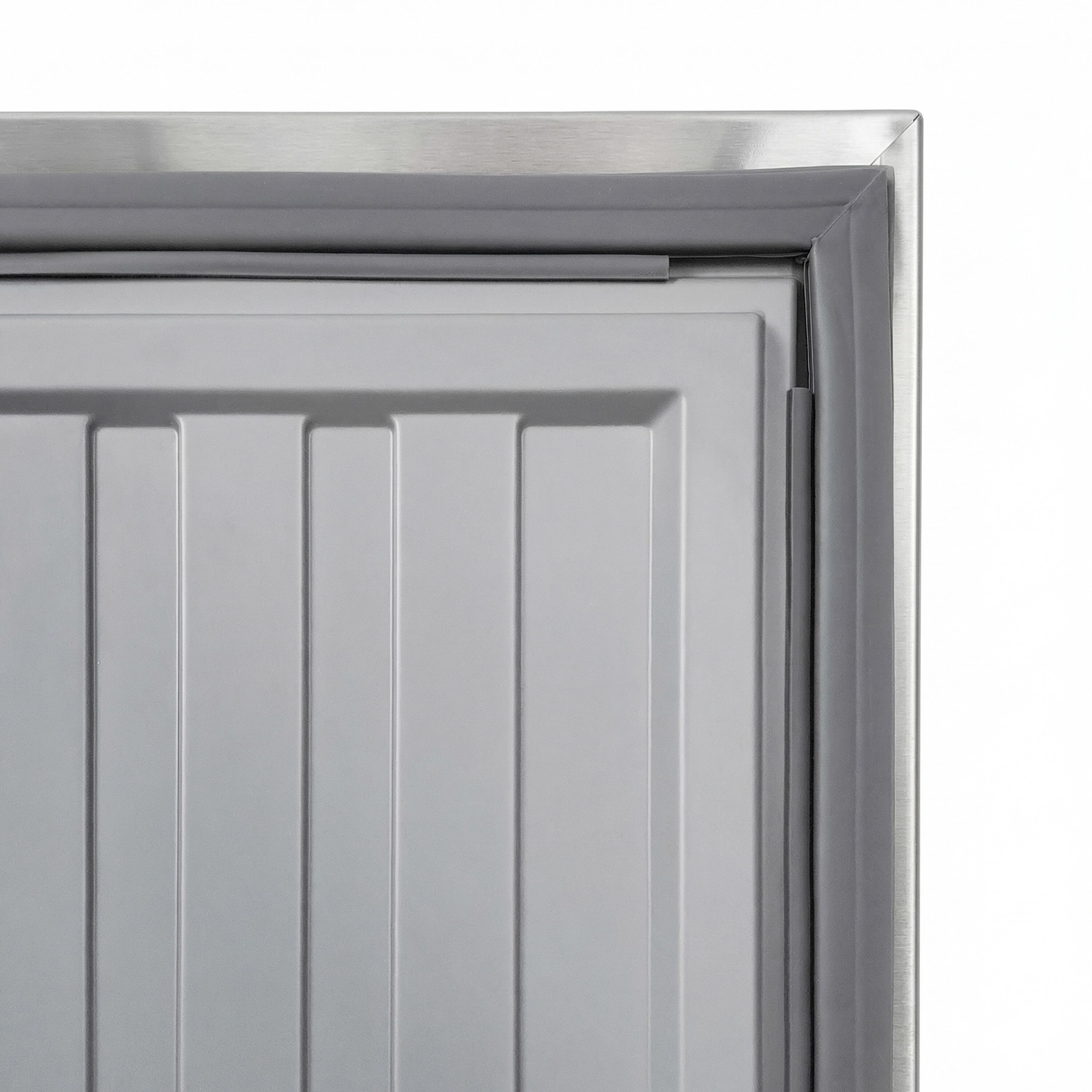 Armoire réfrigérée négative en acier inoxydable ECO - 1800 litres - avec 3 portes en inox - face intérieure des portes en plastique