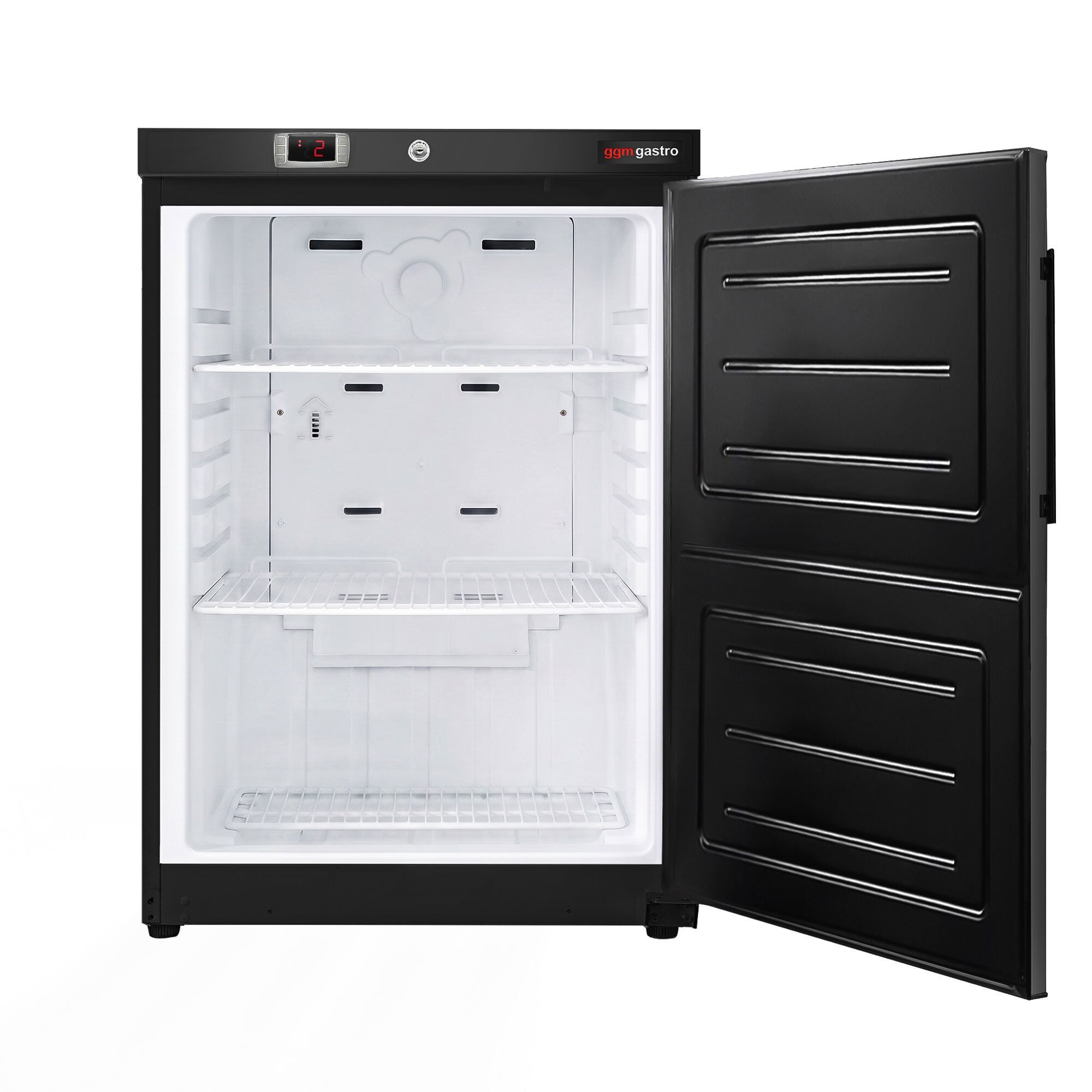 Tafelmodel Voorraadkoelkast ECO - 200l - met 1-deurs dichte deur & 3 roosters - binnenzijde kunststof - zwart