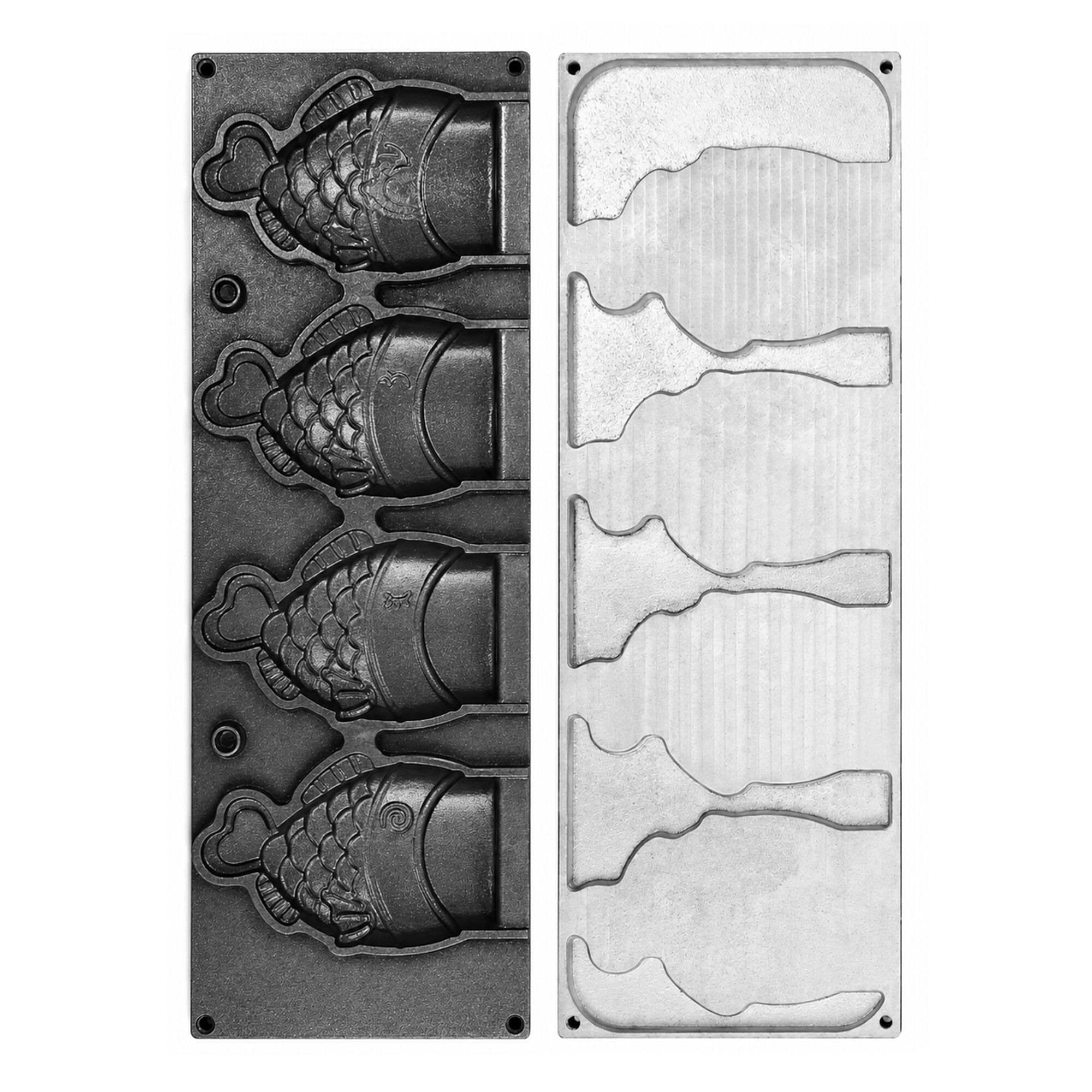 Plaques pour machine à tartelettes TMOPH - Forme : 4x poisson taiyaki ouvert