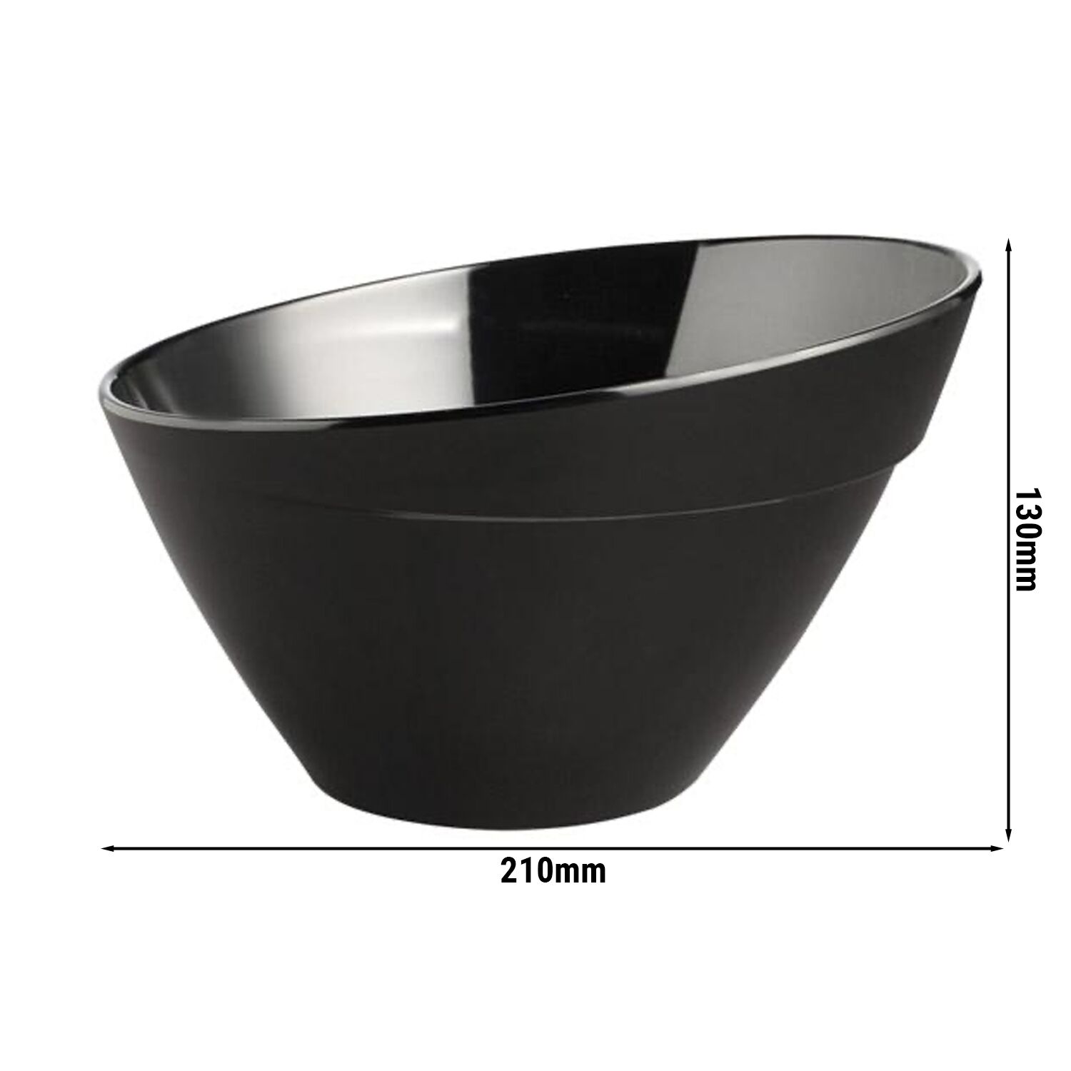 (6 pcs) Coupe - BALANCE - Mélamine - 1,5L - carré - 210x210mm - Profondeur : 130mm - Noir - lot de 6