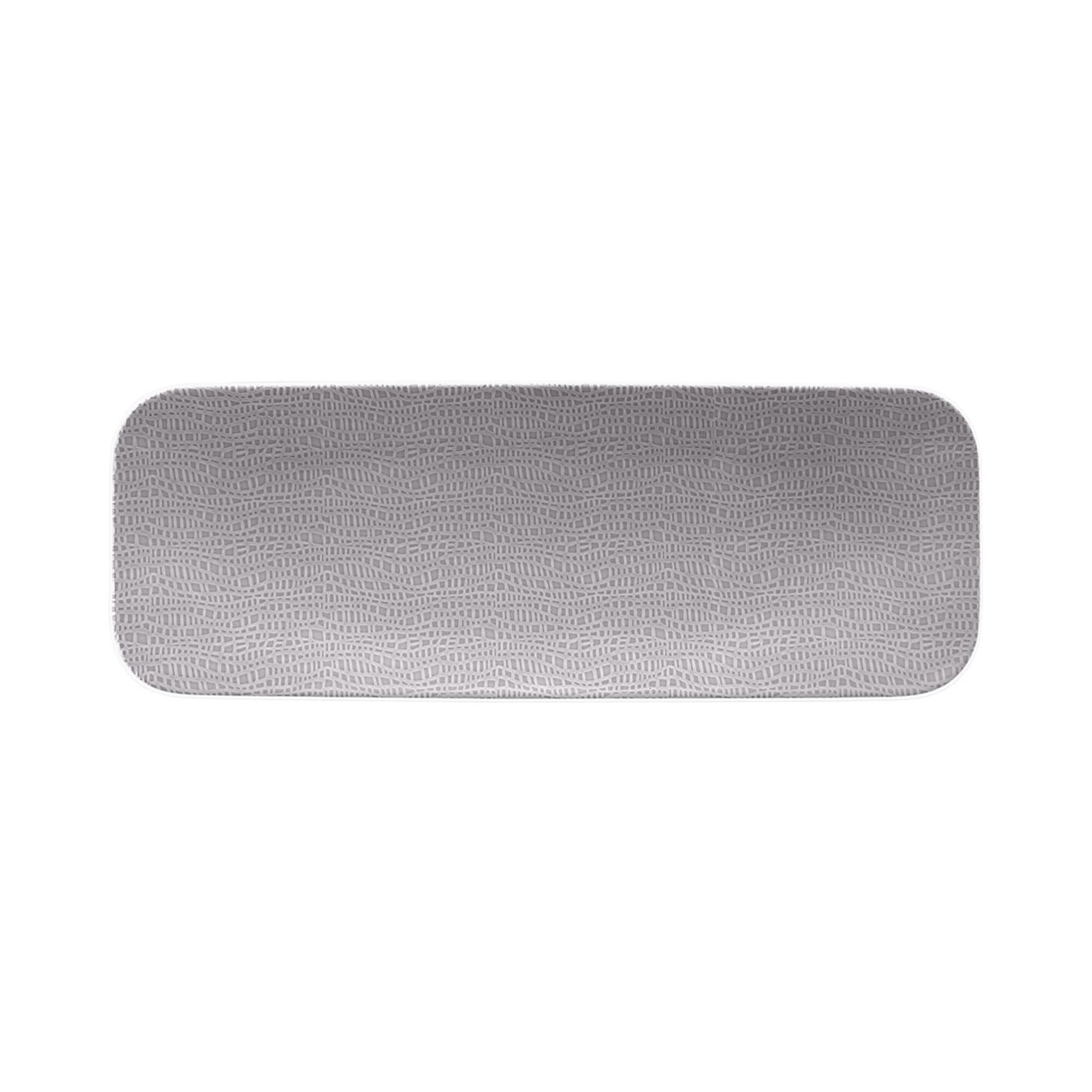 (2 pièces) SELTMANN WEIDEN | Assiette coupe – plate rectangulaire – 380 × 140 mm – Gris