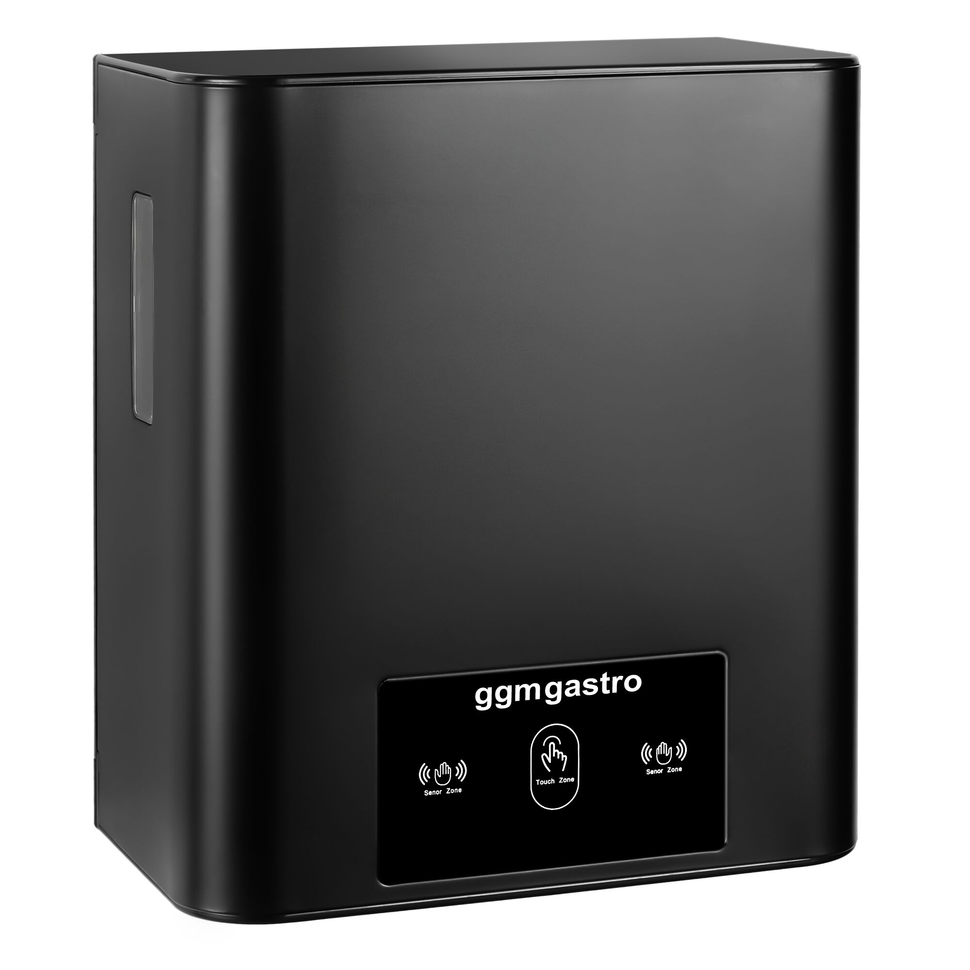 Distributeur d’essuie-mains en rouleau - automatique - sans contact - avec capteur - acier inoxydable - Noir