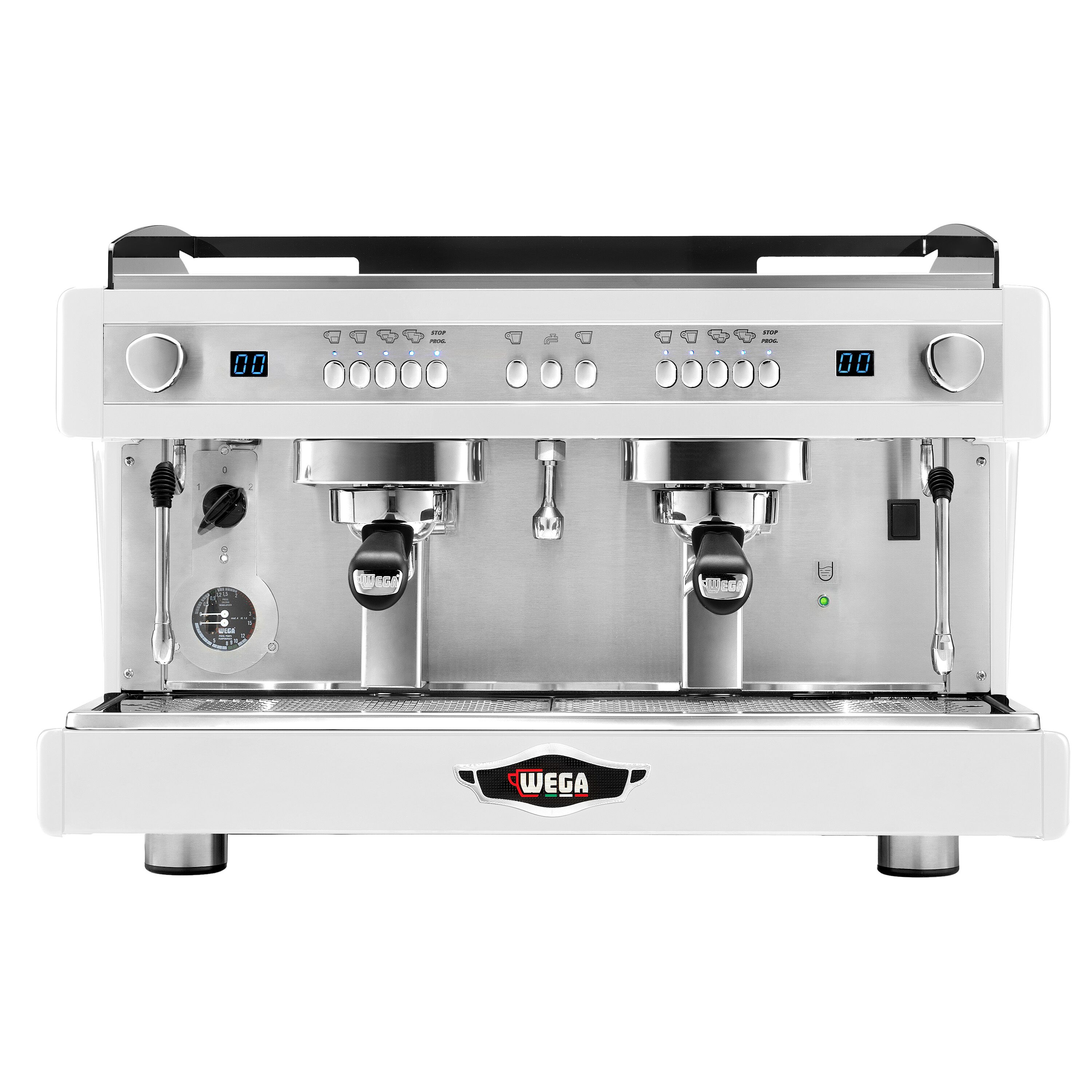 WEGA | Airy - Siebträgermaschine - 2 Gruppig - 3,85 kW - mit Shot Counter - Weiß
