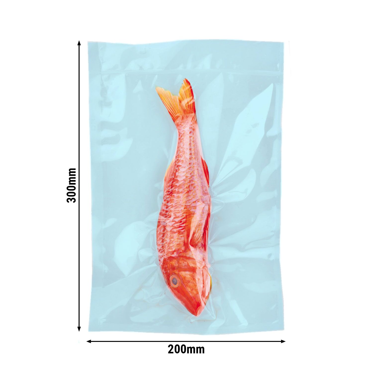 (1000 pcs) Sacs sous vide Cook & Chill - lisses - Bleu - 200x300mm
