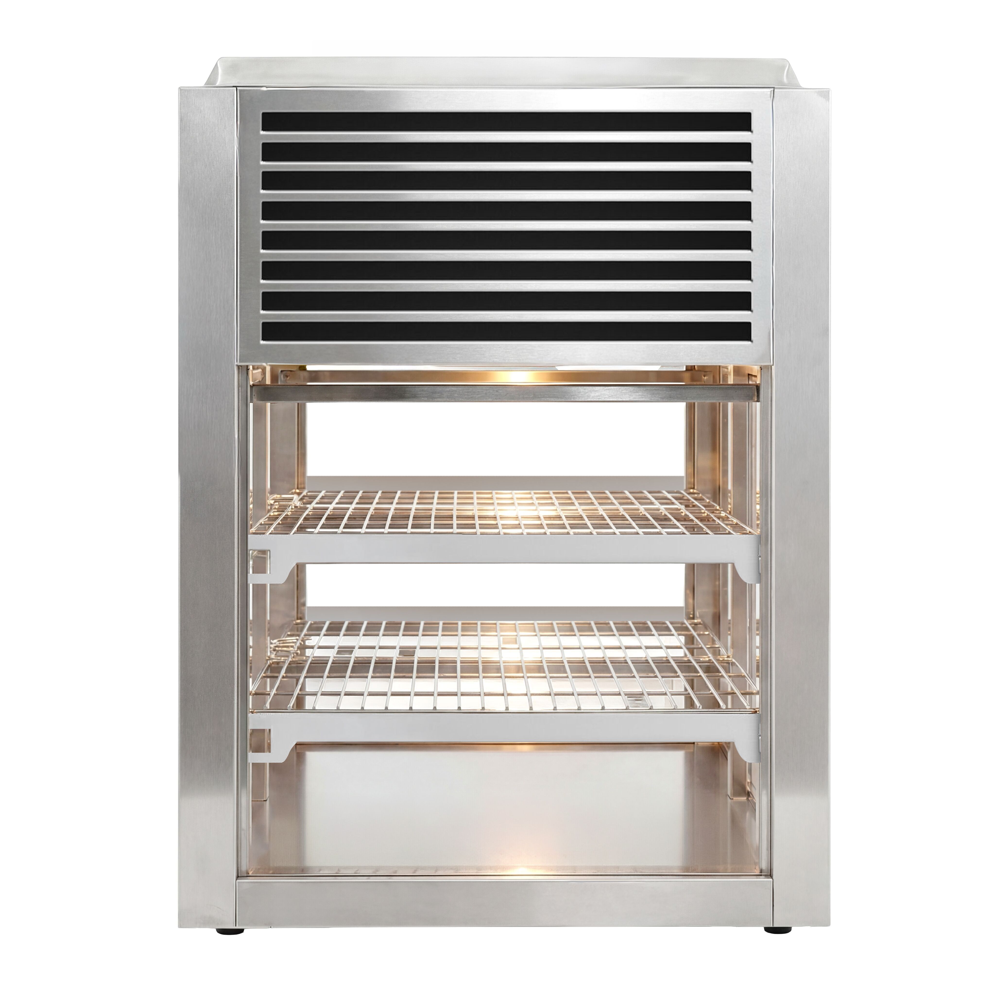 Vitrine réfrigérée de table Self-Service - 225L - 900mm - Double vitrage - avec 2 étagères - portes coulissantes vitrées arrière - pour pâtisseries