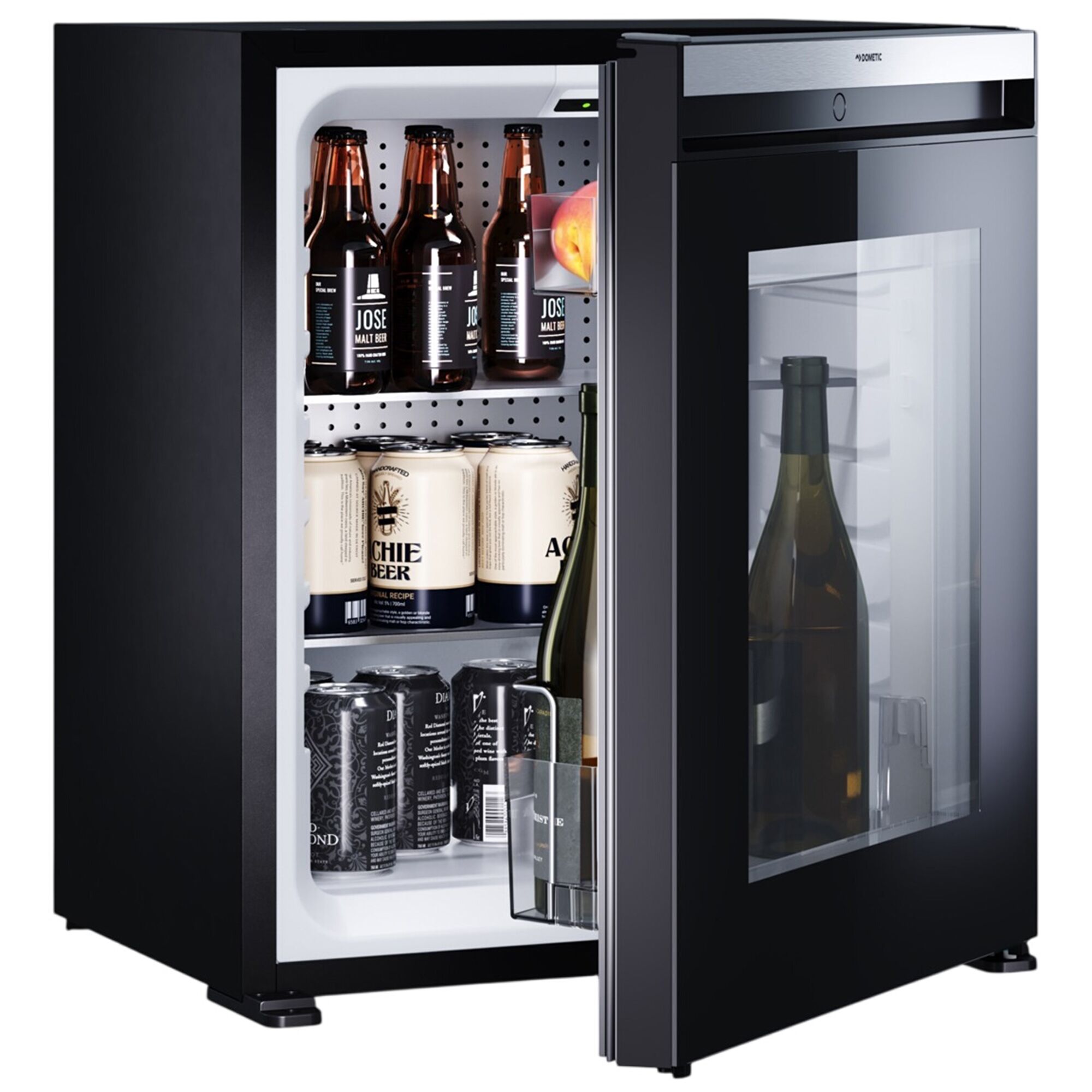 DOMETIC | Minibar-kylskåp – EVOLUTION C60G – 490 mm – 60 liter – med 1 glasdörr och dörrhängsel till höger