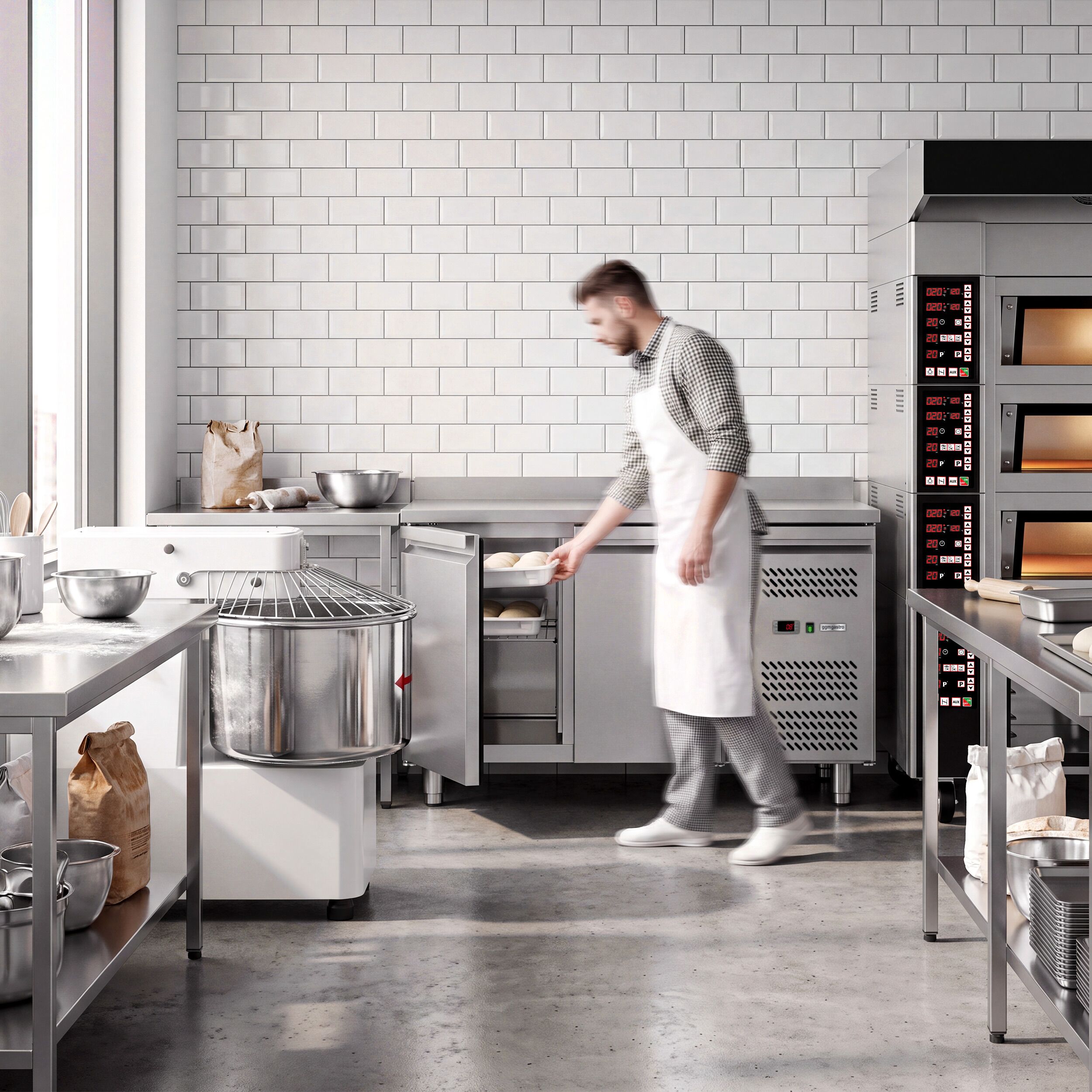 Bakery Counter Fridge ECO - 1510x800mm - with 2 doors - capacity 294 litres