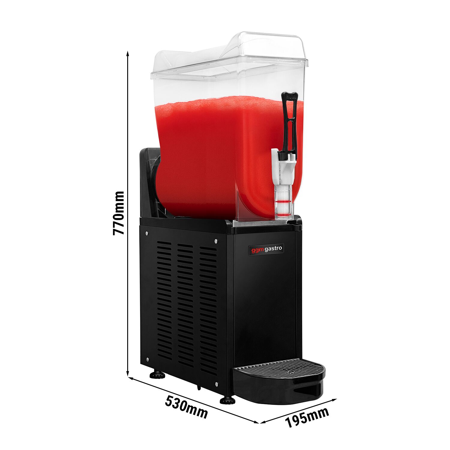 Machine à granita Professionnelle - 12L - 490W - Noir