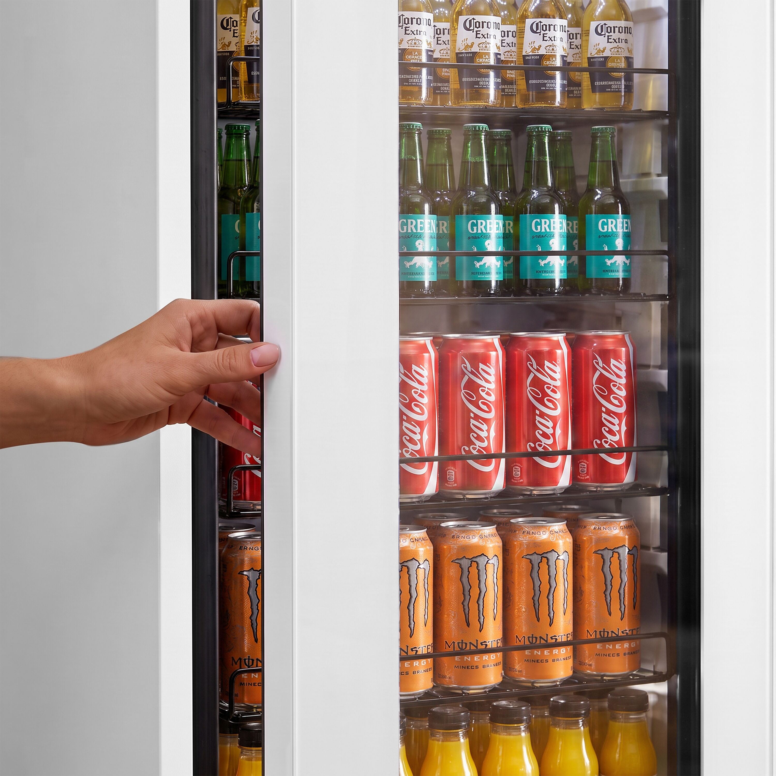 Getränkekühlschrank - 105 Liter - schmal - mit 1 Glastür