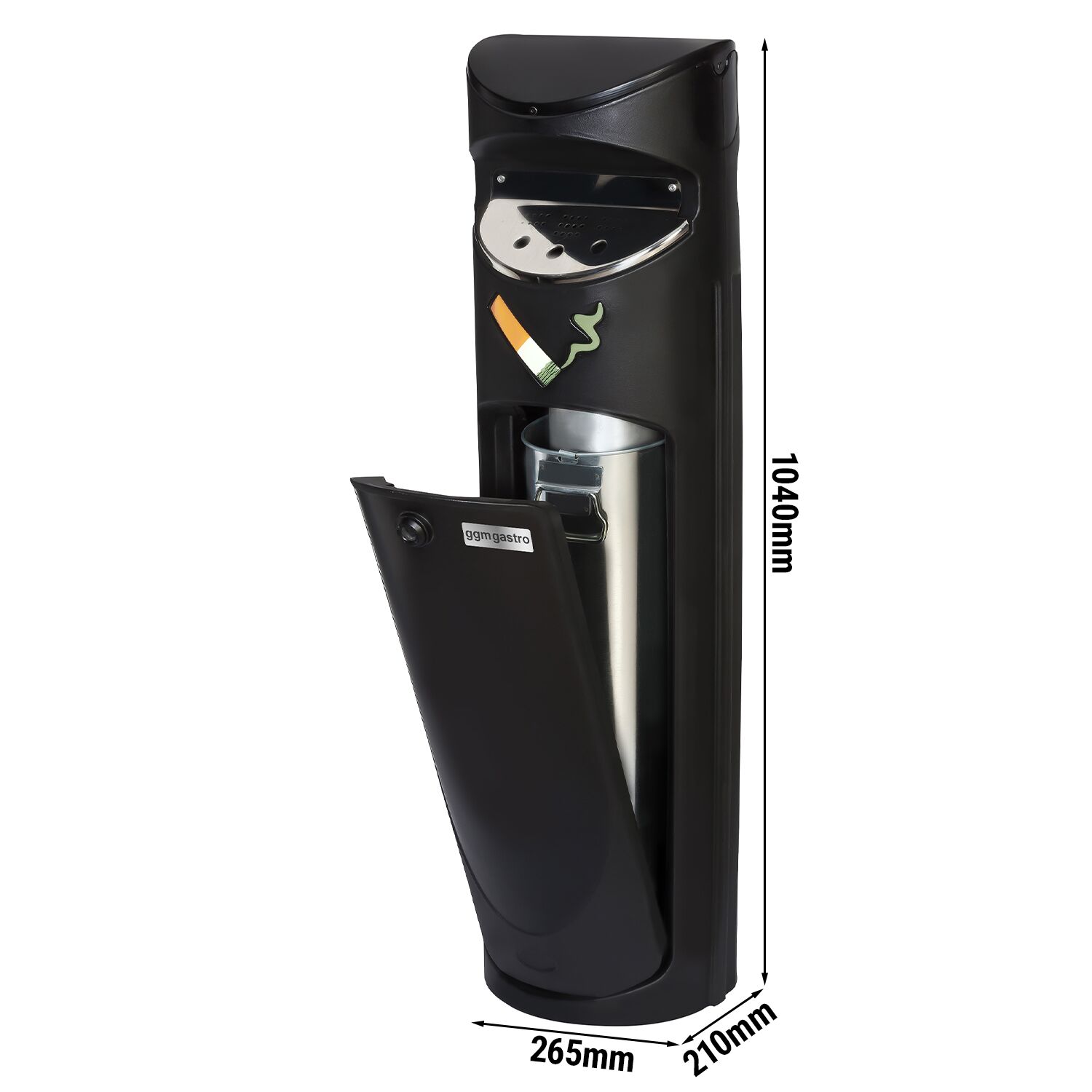 Cendrier sur pied d'extérieur en acier inoxydable